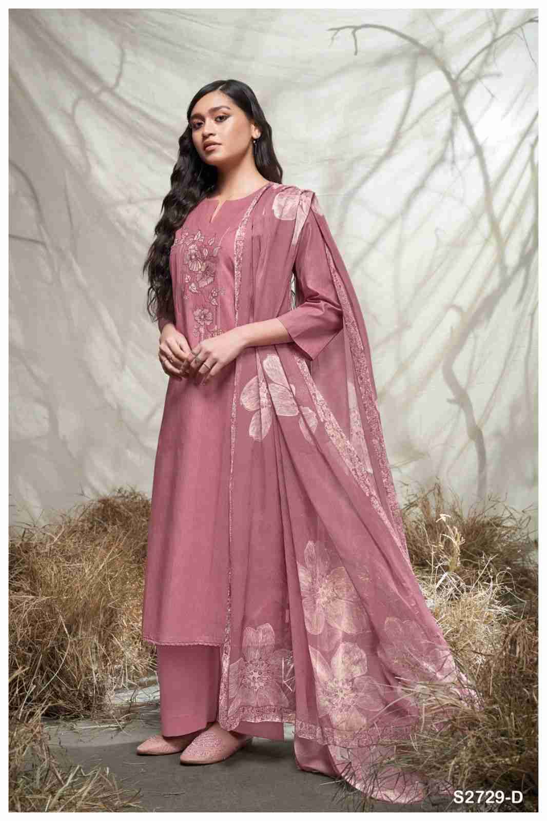 Twisha-2729 By Ganga Fashion 2729-A To 2729-D Series Designer Festive Suits Beautiful Fancy Colorful Stylish Party Wear & Occasional Wear Premium Cotton Dresses At Wholesale Price