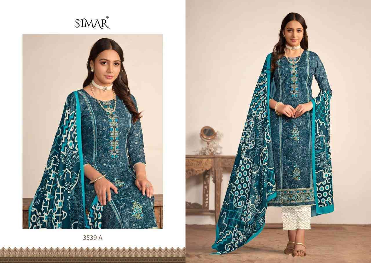 Samara By Glossy 3539-A To 3539-D Series Beautiful Festive Suits Colorful Stylish Fancy Casual Wear & Ethnic Wear Pure Lawn Cotton Dresses At Wholesale Price