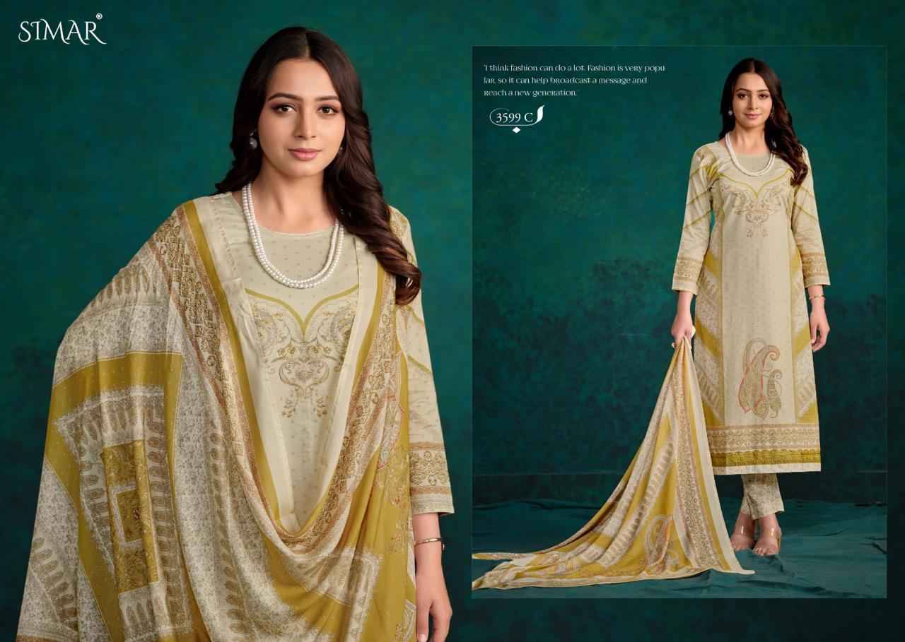 Aamira By Glossy 3599-A To 3599-D Series Beautiful Festive Suits Colorful Stylish Fancy Casual Wear & Ethnic Wear Pure Lawn Cotton Dresses At Wholesale Price