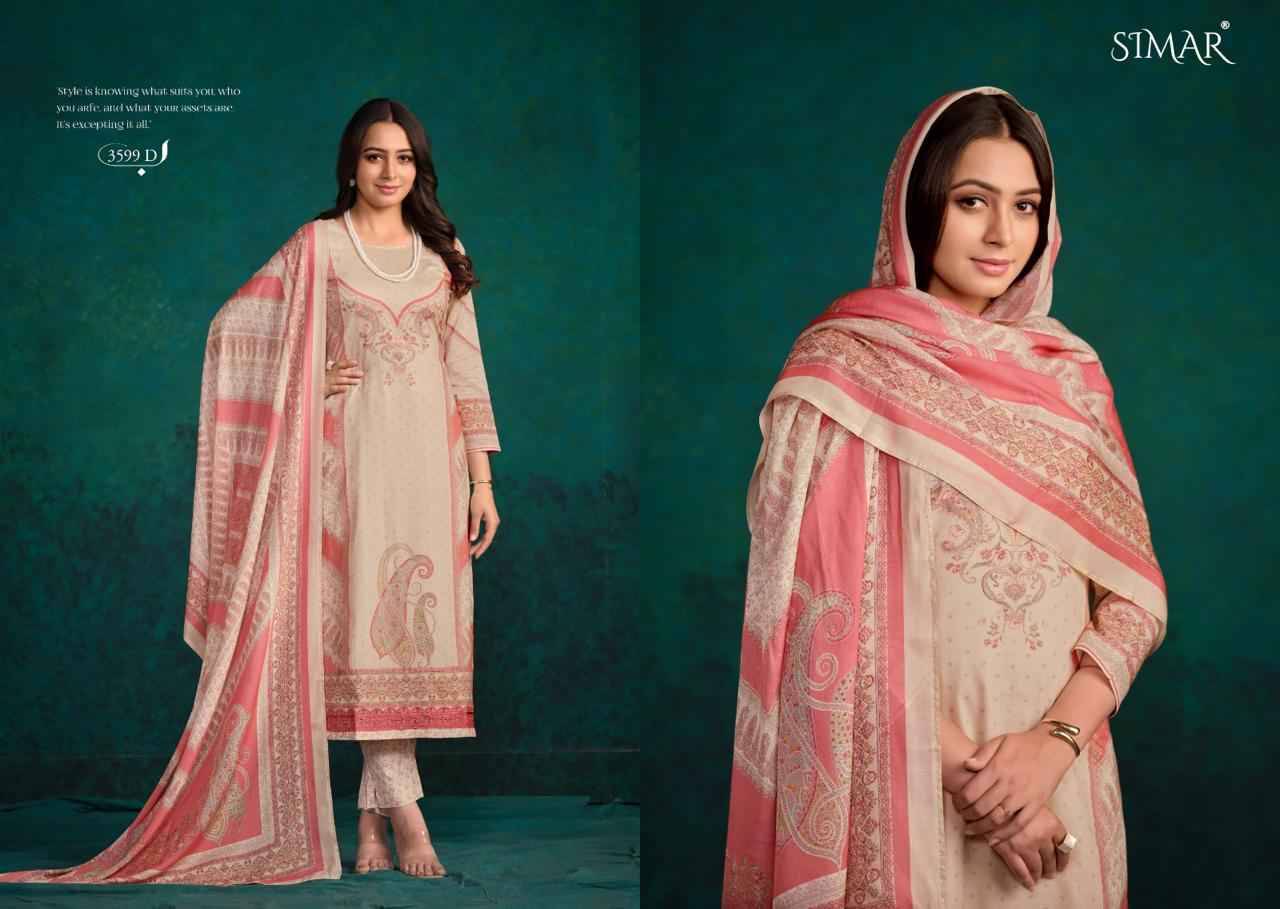 Aamira By Glossy 3599-A To 3599-D Series Beautiful Festive Suits Colorful Stylish Fancy Casual Wear & Ethnic Wear Pure Lawn Cotton Dresses At Wholesale Price