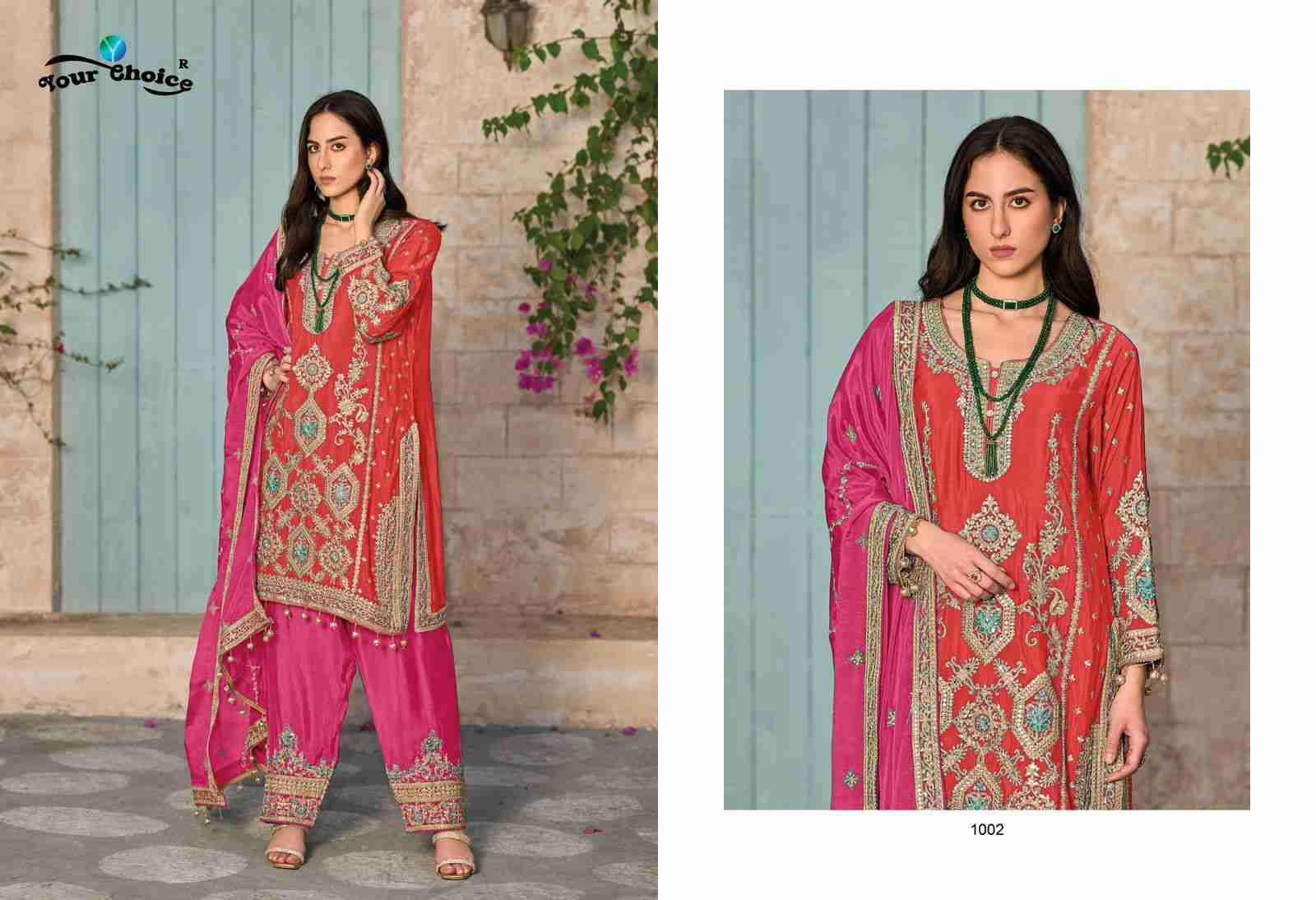 Afgani By Your Choice 1001 To 1002 Series Festive Suits Beautiful Fancy Colorful Stylish Party Wear & Occasional Wear Pure Chinnon Dresses At Wholesale Price