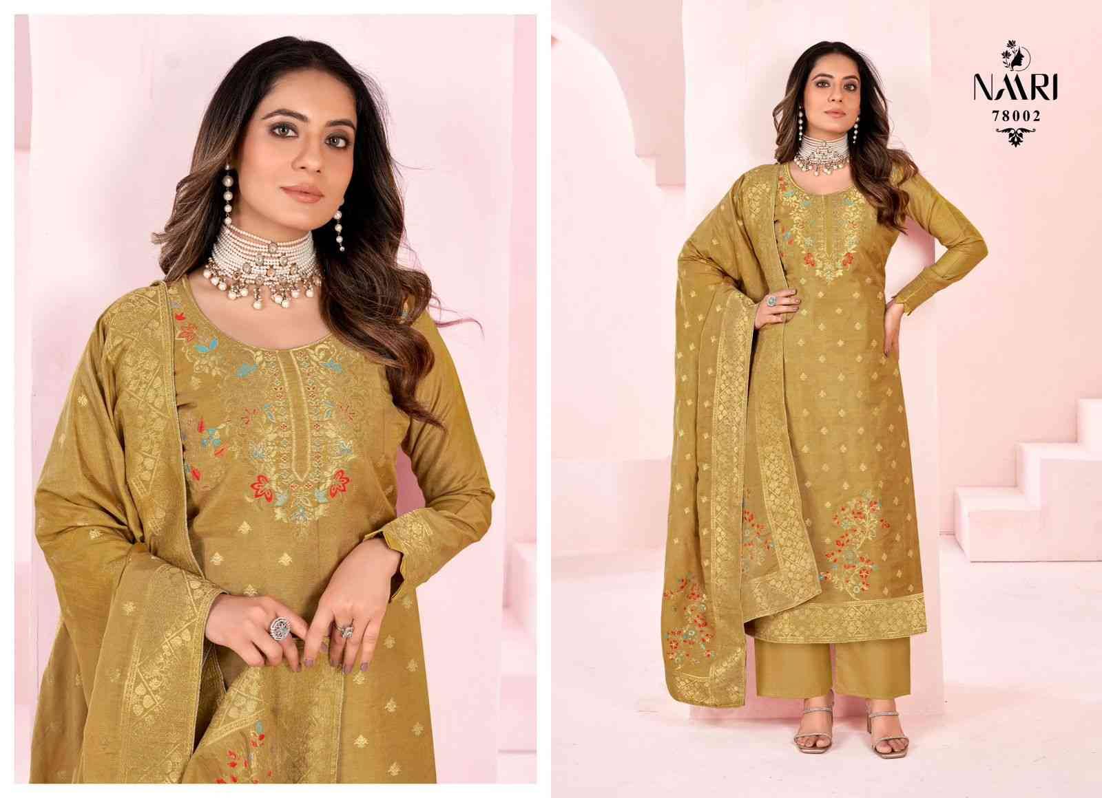 Ferari Vol-2 By Naari 78001 To 78004 Series Beautiful Stylish Festive Suits Fancy Colorful Casual Wear & Ethnic Wear & Ready To Wear Pure Muslin Jacquard Print Dresses At Wholesale Price