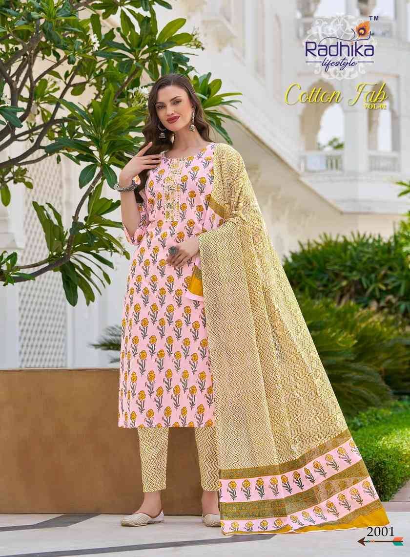 Cotton Fab Vol-2 By Radhika Lifestyle 2001 To 2008 Series Beautiful Stylish Fancy Colorful Casual Wear & Ethnic Wear Collection Pure Cotton Dresses At Wholesale Price