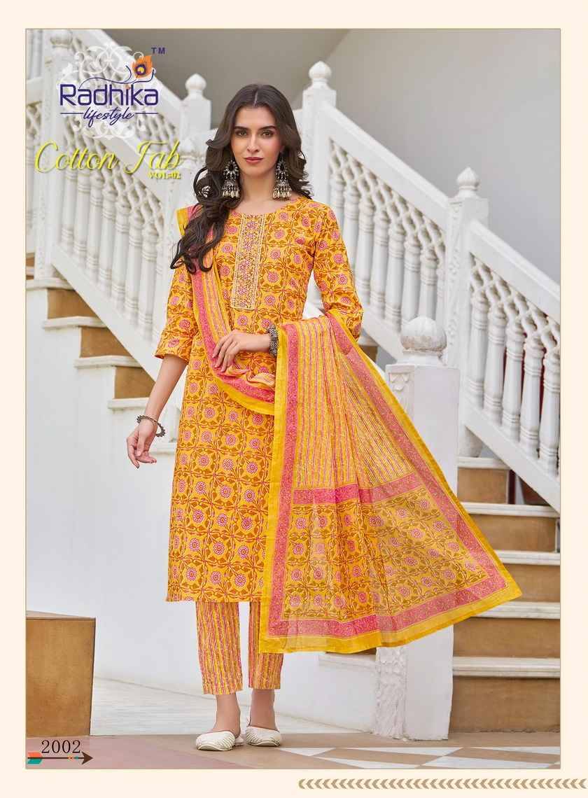 Cotton Fab Vol-2 By Radhika Lifestyle 2001 To 2008 Series Beautiful Stylish Fancy Colorful Casual Wear & Ethnic Wear Collection Pure Cotton Dresses At Wholesale Price