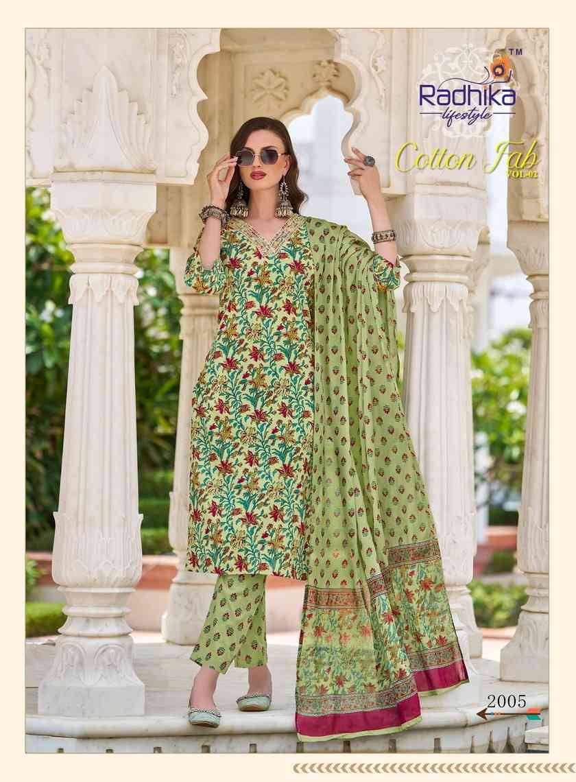 Cotton Fab Vol-2 By Radhika Lifestyle 2001 To 2008 Series Beautiful Stylish Fancy Colorful Casual Wear & Ethnic Wear Collection Pure Cotton Dresses At Wholesale Price