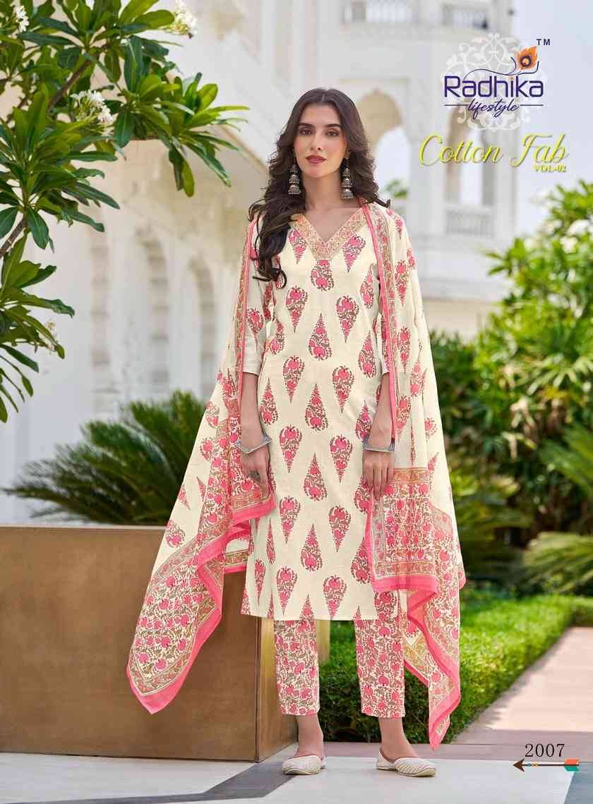 Cotton Fab Vol-2 By Radhika Lifestyle 2001 To 2008 Series Beautiful Stylish Fancy Colorful Casual Wear & Ethnic Wear Collection Pure Cotton Dresses At Wholesale Price