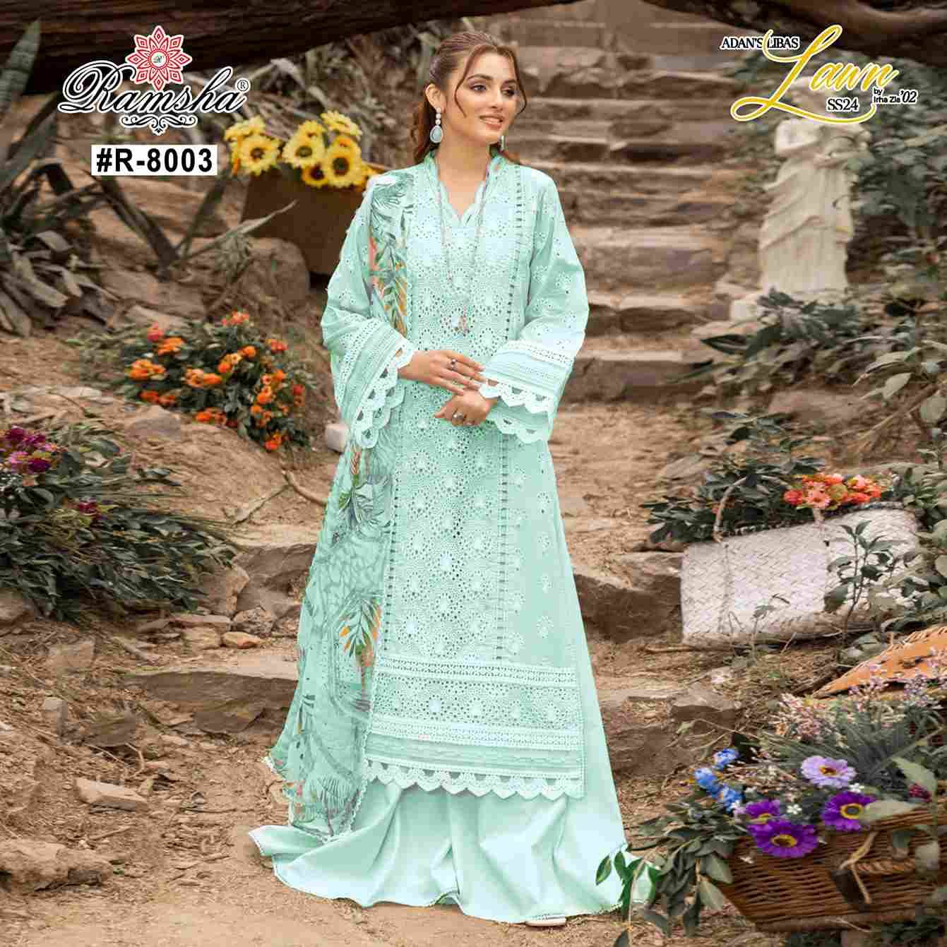 Adans Libas By Ramsha 8001 To 8005 Series Beautiful Pakistani Suits Colorful Stylish Fancy Casual Wear & Ethnic Wear Cambric Dresses At Wholesale Price