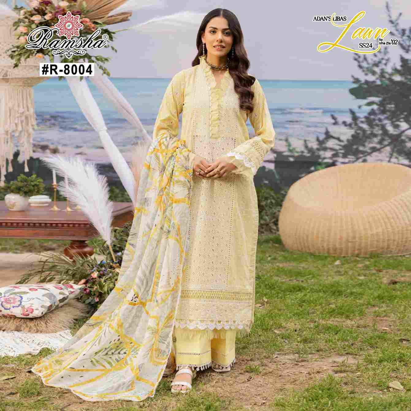 Adans Libas By Ramsha 8001 To 8005 Series Beautiful Pakistani Suits Colorful Stylish Fancy Casual Wear & Ethnic Wear Cambric Dresses At Wholesale Price