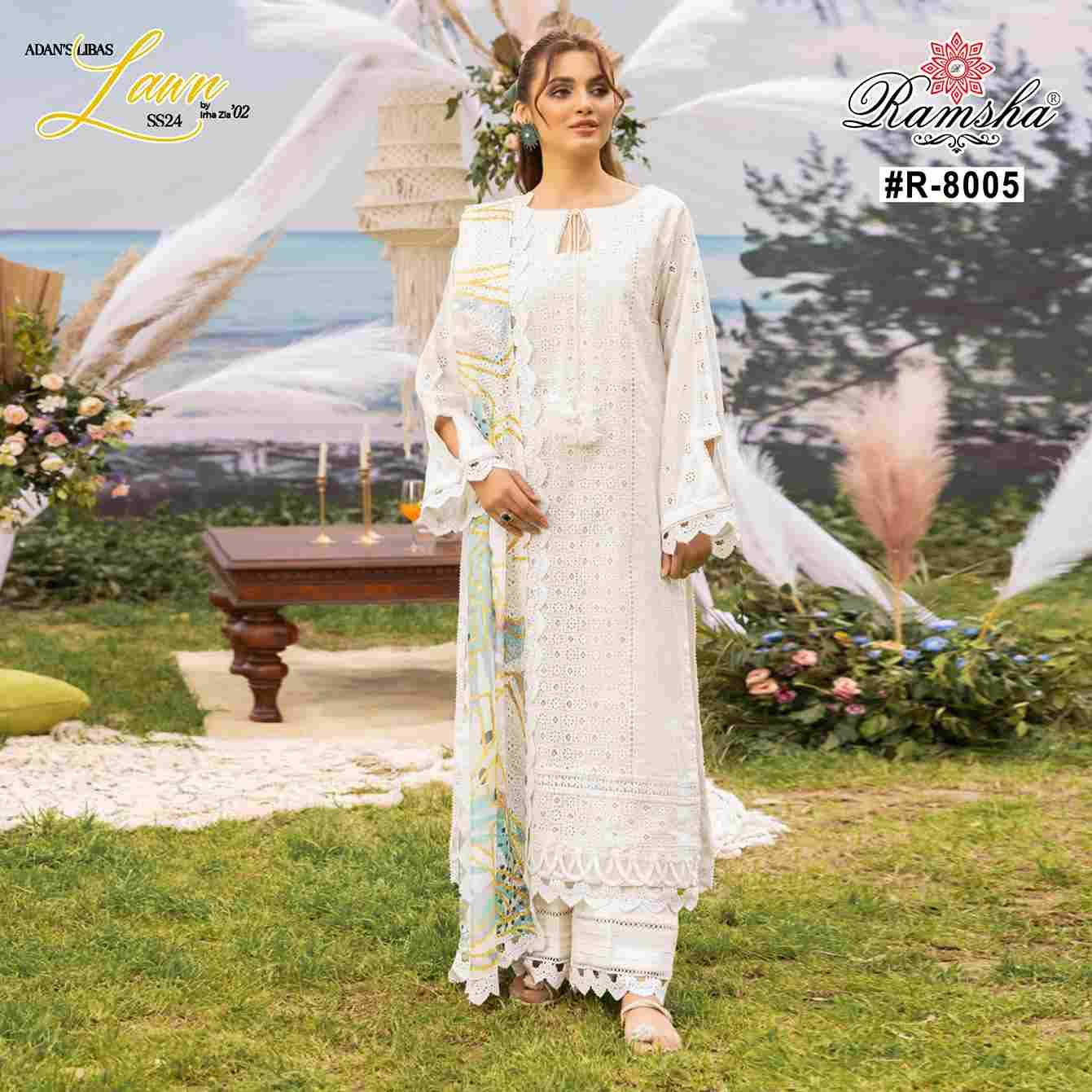 Adans Libas By Ramsha 8001 To 8005 Series Beautiful Pakistani Suits Colorful Stylish Fancy Casual Wear & Ethnic Wear Cambric Dresses At Wholesale Price