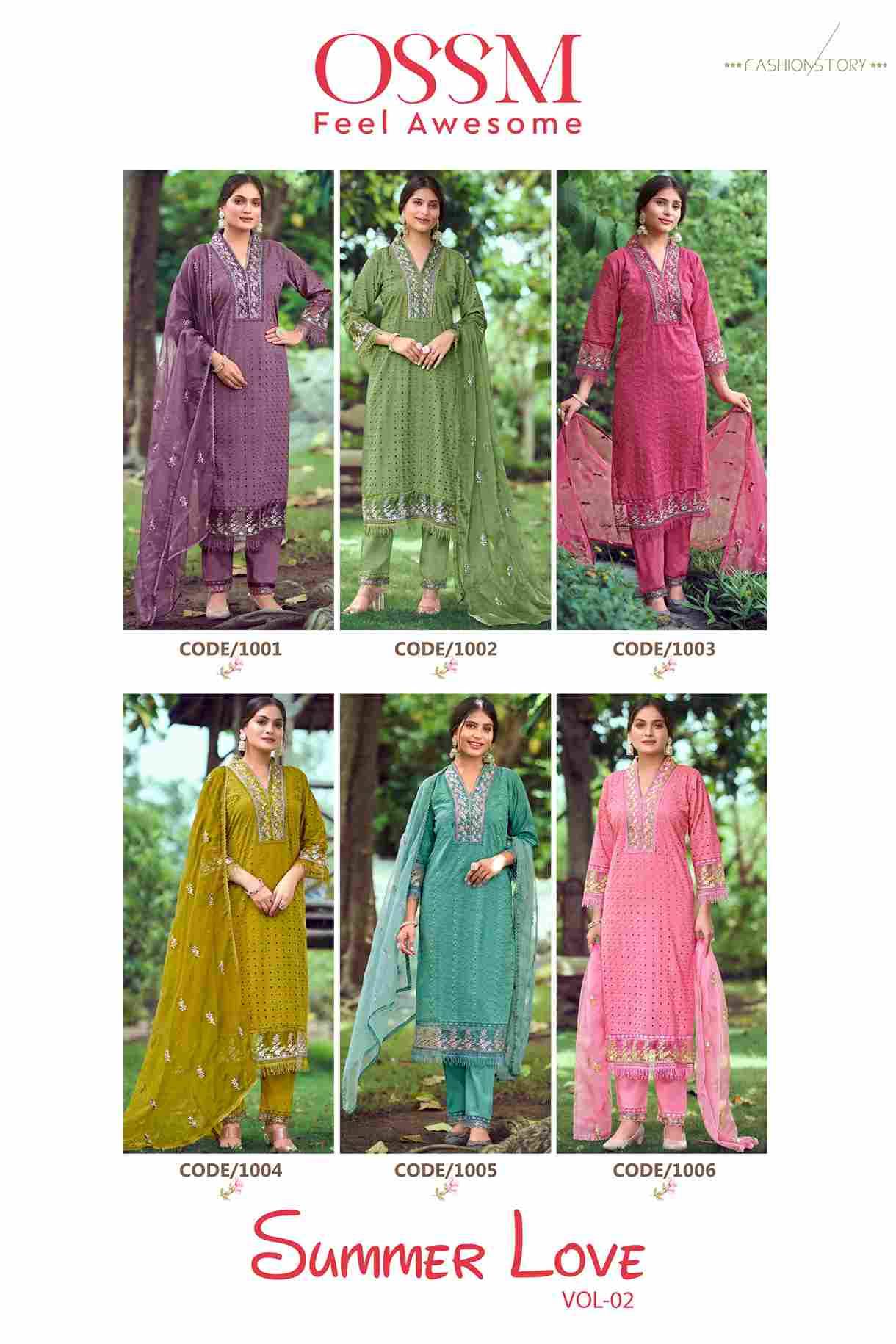 Summer Love Vol-2 By Ossm 1001 To 1006 Series Beautiful Stylish Fancy Colorful Casual Wear & Ethnic Wear Collection Cotton With Work Dresses At Wholesale Price