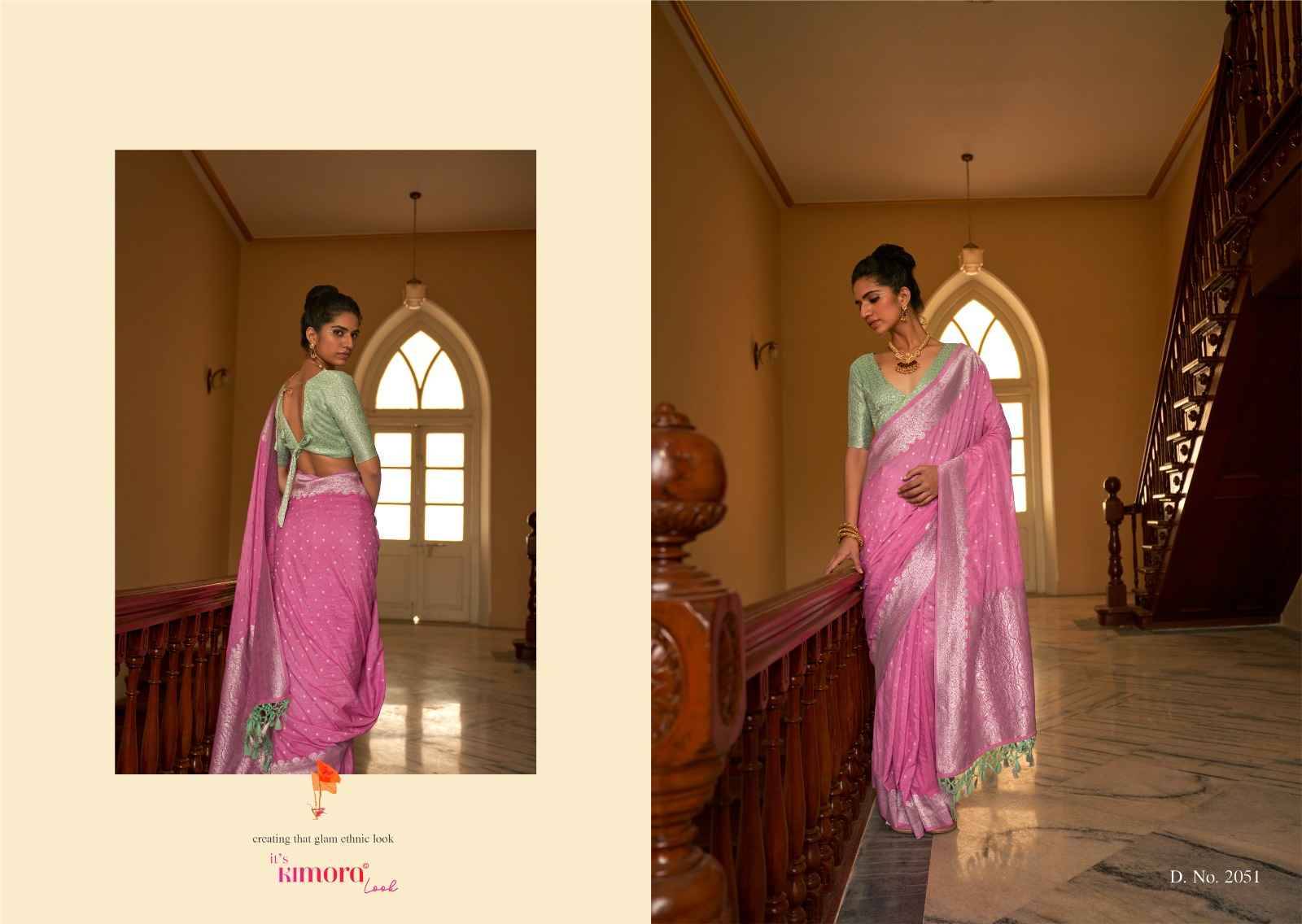 Tirth By Kimora Fashion 2051 To 2055 Series Indian Traditional Wear Collection Beautiful Stylish Fancy Colorful Party Wear & Occasional Wear Nylon Crepe Sarees At Wholesale Price