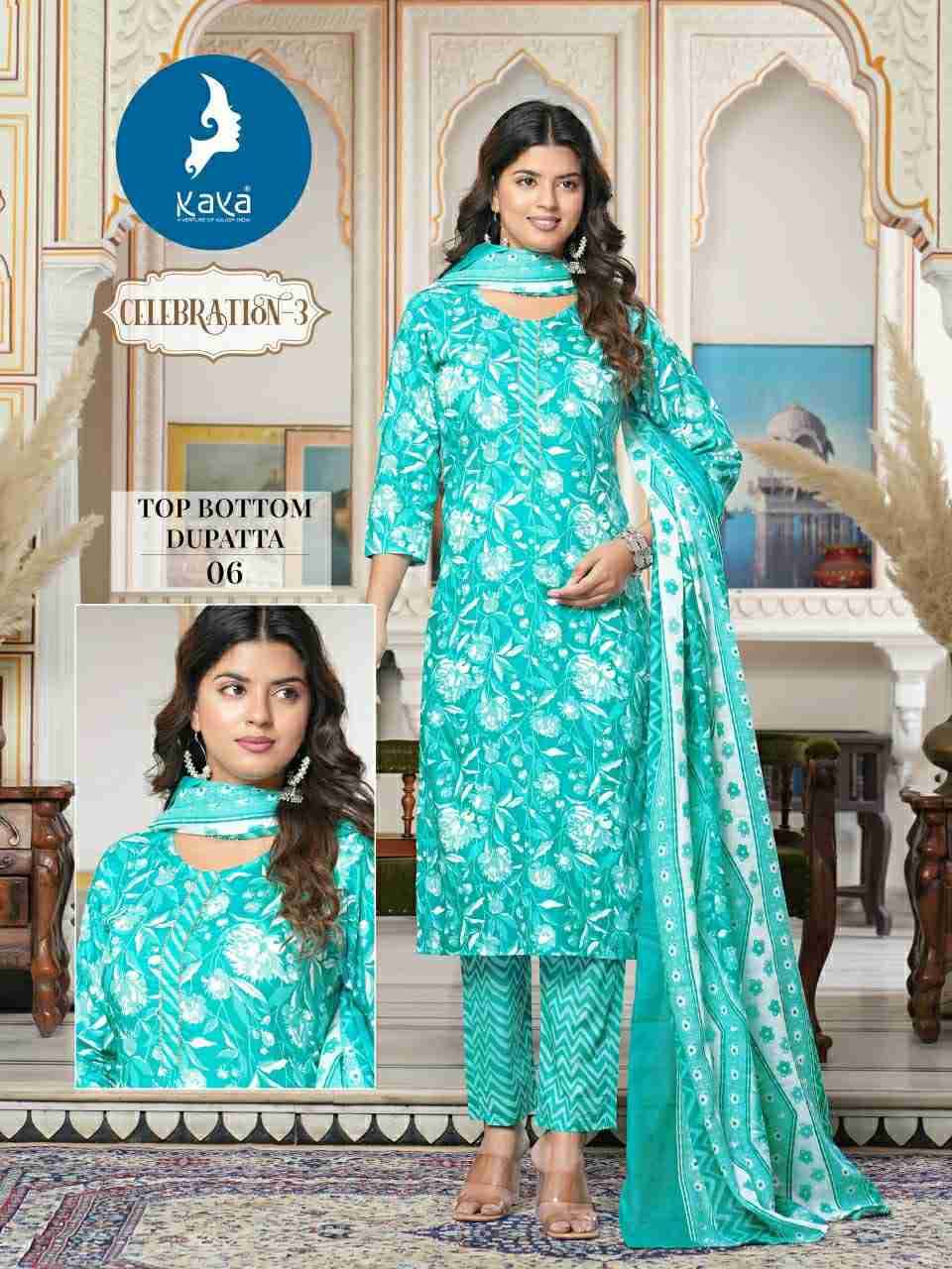 Celebration Vol-3 By Kaya 01 To 08 Series Beautiful Festive Suits Colorful Stylish Fancy Casual Wear & Ethnic Wear Cotton Dresses At Wholesale Price