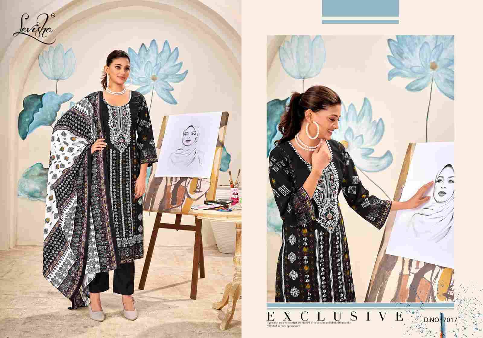 Naira Nx Vol-7 By Levisha 7013 To 7018 Series Festive Suits Beautiful Fancy Colorful Stylish Party Wear & Occasional Wear Cambric Lawn Cotton Print Dresses At Wholesale Price