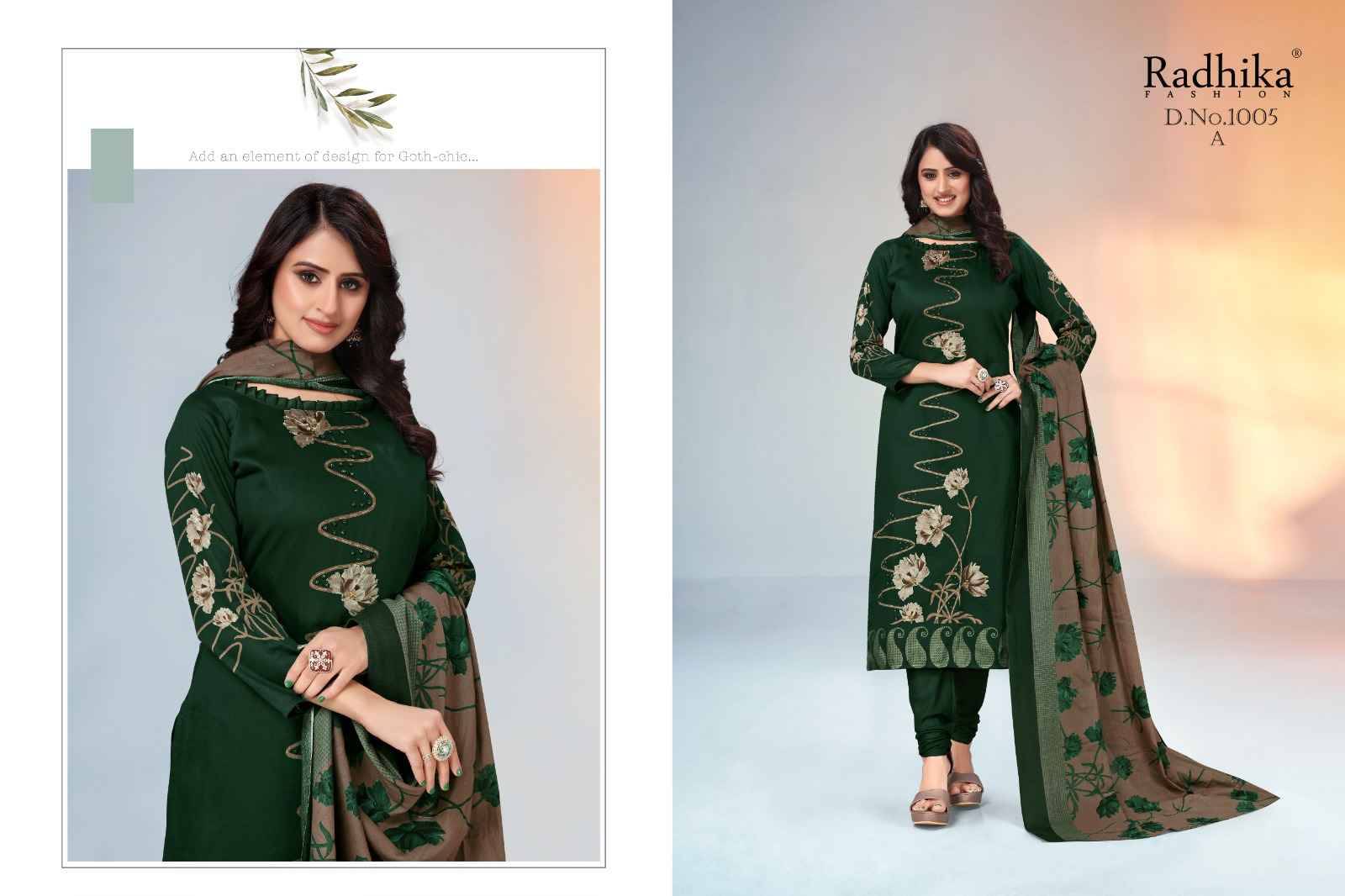 Jivika By Azara 1005-A To 1005-D Series Beautiful Festive Suits Stylish Fancy Colorful Casual Wear & Ethnic Wear Jam Print Dresses At Wholesale Price