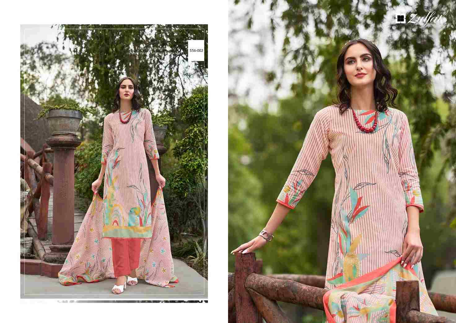 Maryam Vol-5 By Zulfat 556-001 To 556-008 Series Beautiful Festive Suits Stylish Fancy Colorful Casual Wear & Ethnic Wear Pure Cotton Print Dresses At Wholesale Price