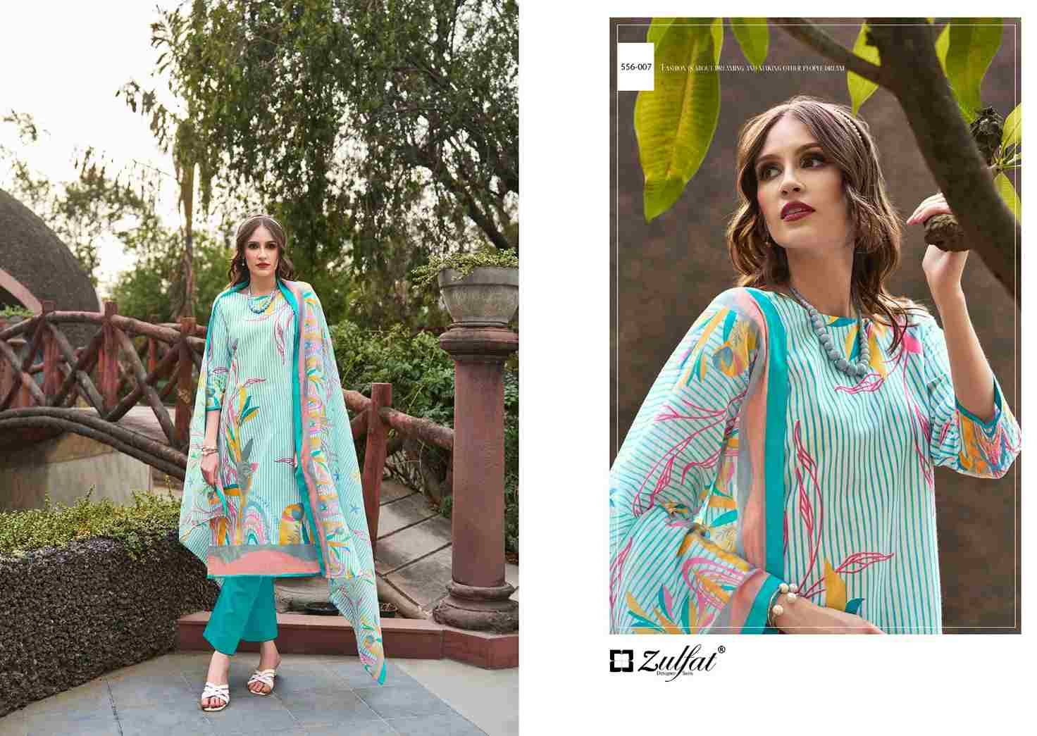 Maryam Vol-5 By Zulfat 556-001 To 556-008 Series Beautiful Festive Suits Stylish Fancy Colorful Casual Wear & Ethnic Wear Pure Cotton Print Dresses At Wholesale Price