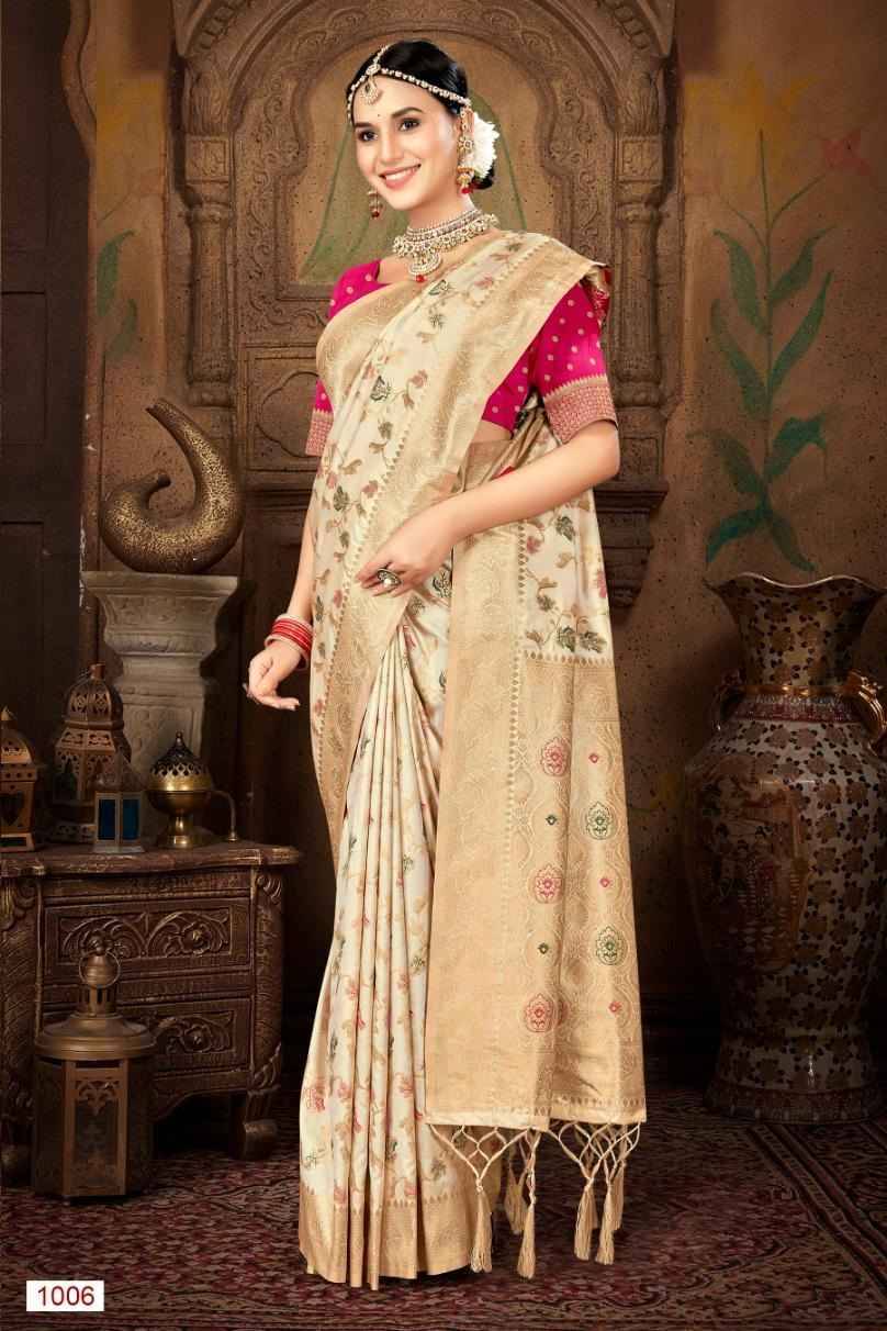 Pavitra Silk By Bunawat 1001 To 1006 Series Indian Traditional Wear Collection Beautiful Stylish Fancy Colorful Party Wear & Occasional Wear Silk Sarees At Wholesale Price