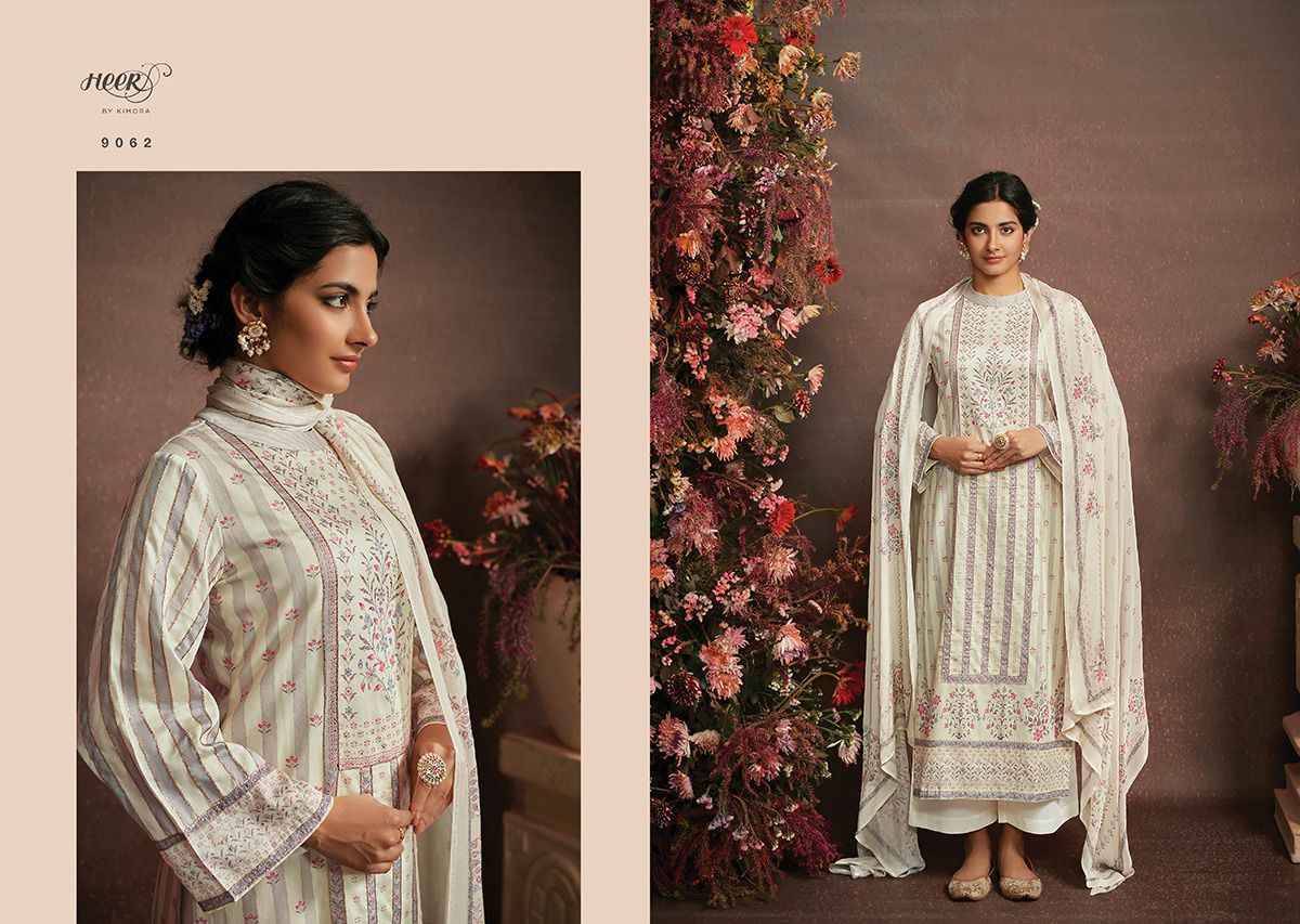 Ruhana By Kimora Fashion 9061 To 9068 Series Festive Suits Beautiful Fancy Colorful Stylish Party Wear & Occasional Wear Pure Cotton Satin Dresses At Wholesale Price