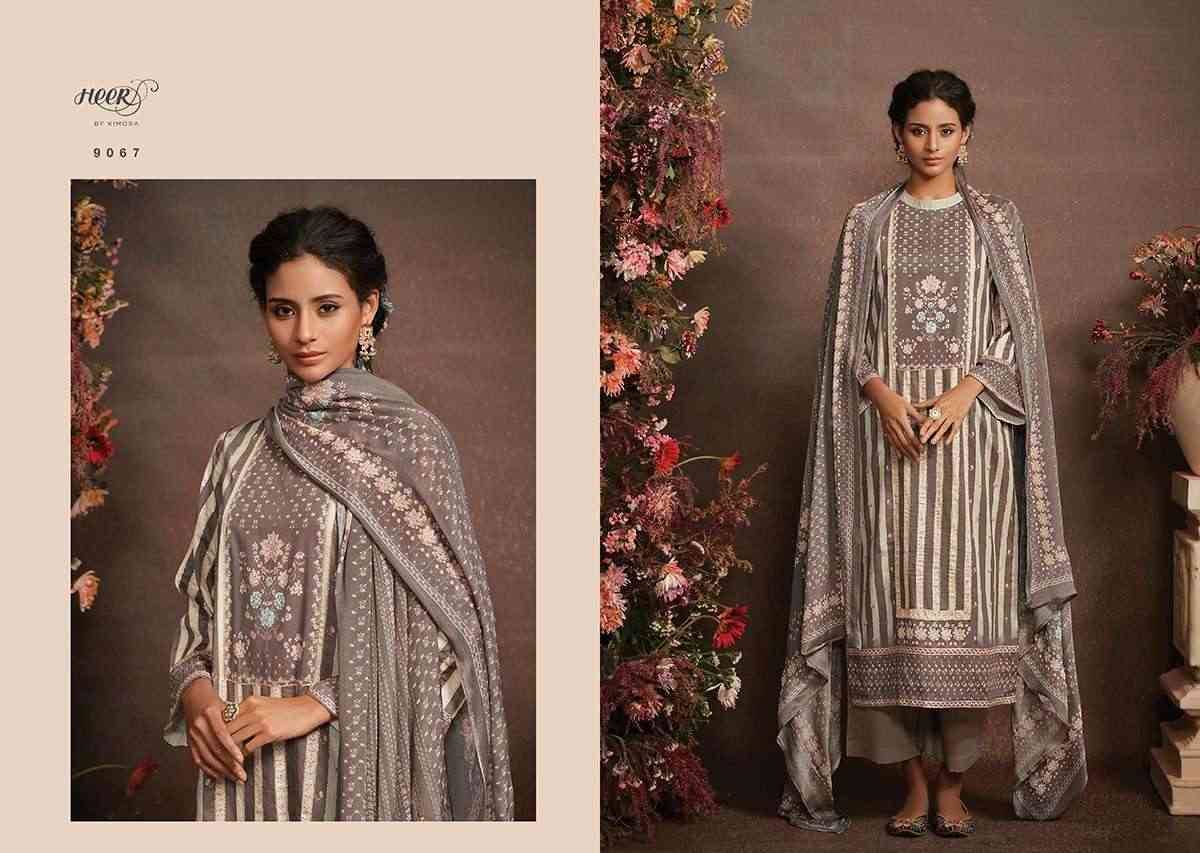 Ruhana By Kimora Fashion 9061 To 9068 Series Festive Suits Beautiful Fancy Colorful Stylish Party Wear & Occasional Wear Pure Cotton Satin Dresses At Wholesale Price