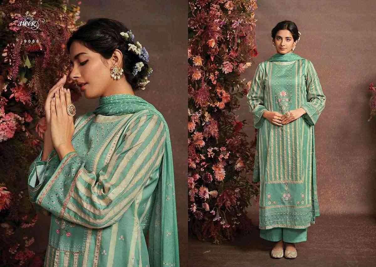 Ruhana By Kimora Fashion 9061 To 9068 Series Festive Suits Beautiful Fancy Colorful Stylish Party Wear & Occasional Wear Pure Cotton Satin Dresses At Wholesale Price