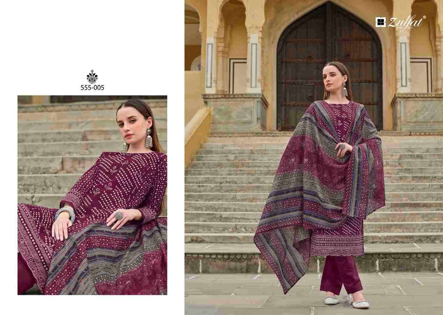 Tania Vol-2 By Zulfat 555-001 To 555-006 Series Beautiful Festive Suits Stylish Fancy Colorful Casual Wear & Ethnic Wear Pure Cotton Print Dresses At Wholesale Price