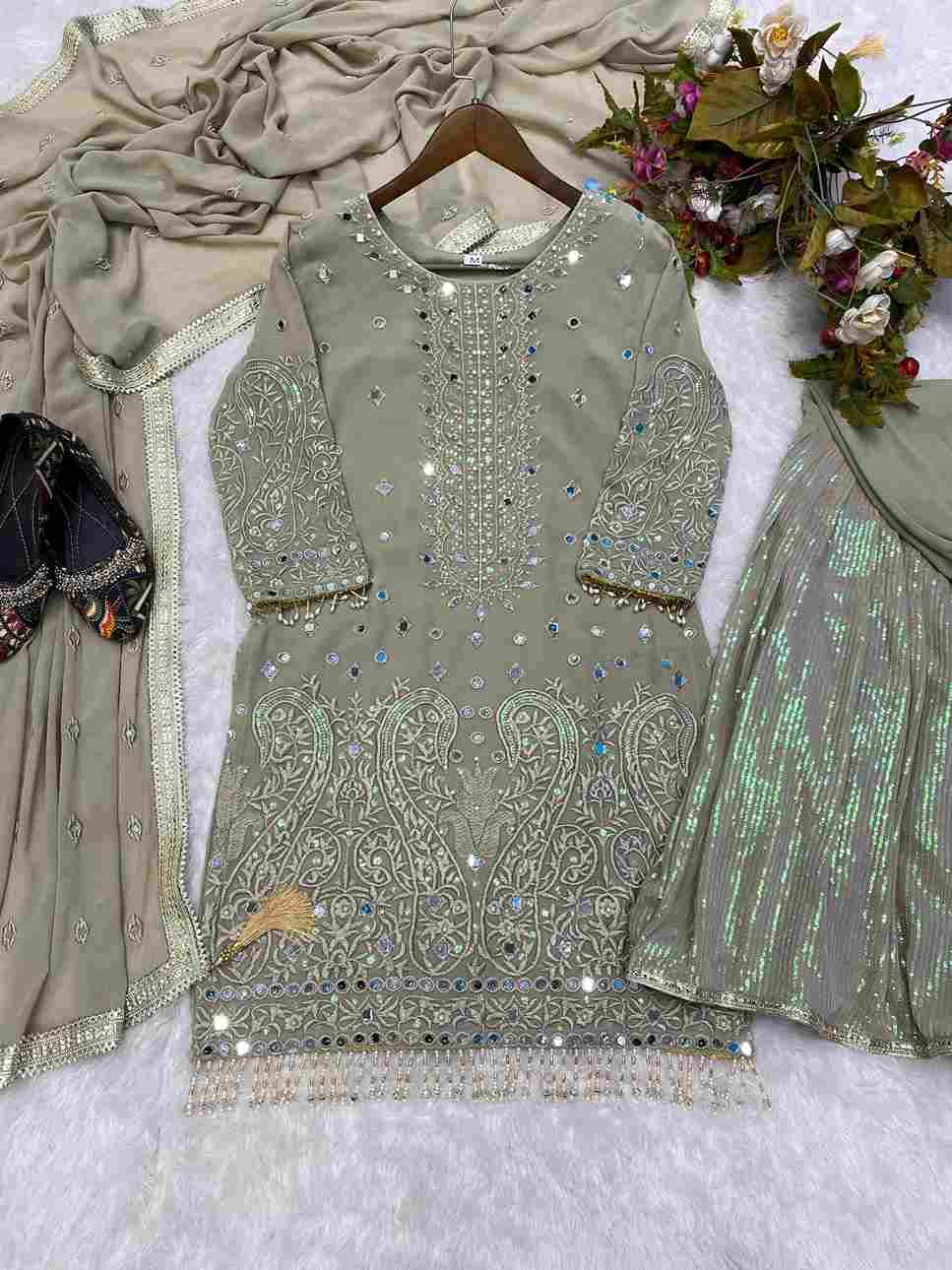 L-1853 By Fashid Wholesale 01 To 03 Series Beautiful Sharara Suits Colorful Stylish Fancy Casual Wear & Ethnic Wear Faux Georgette Dresses At Wholesale Price