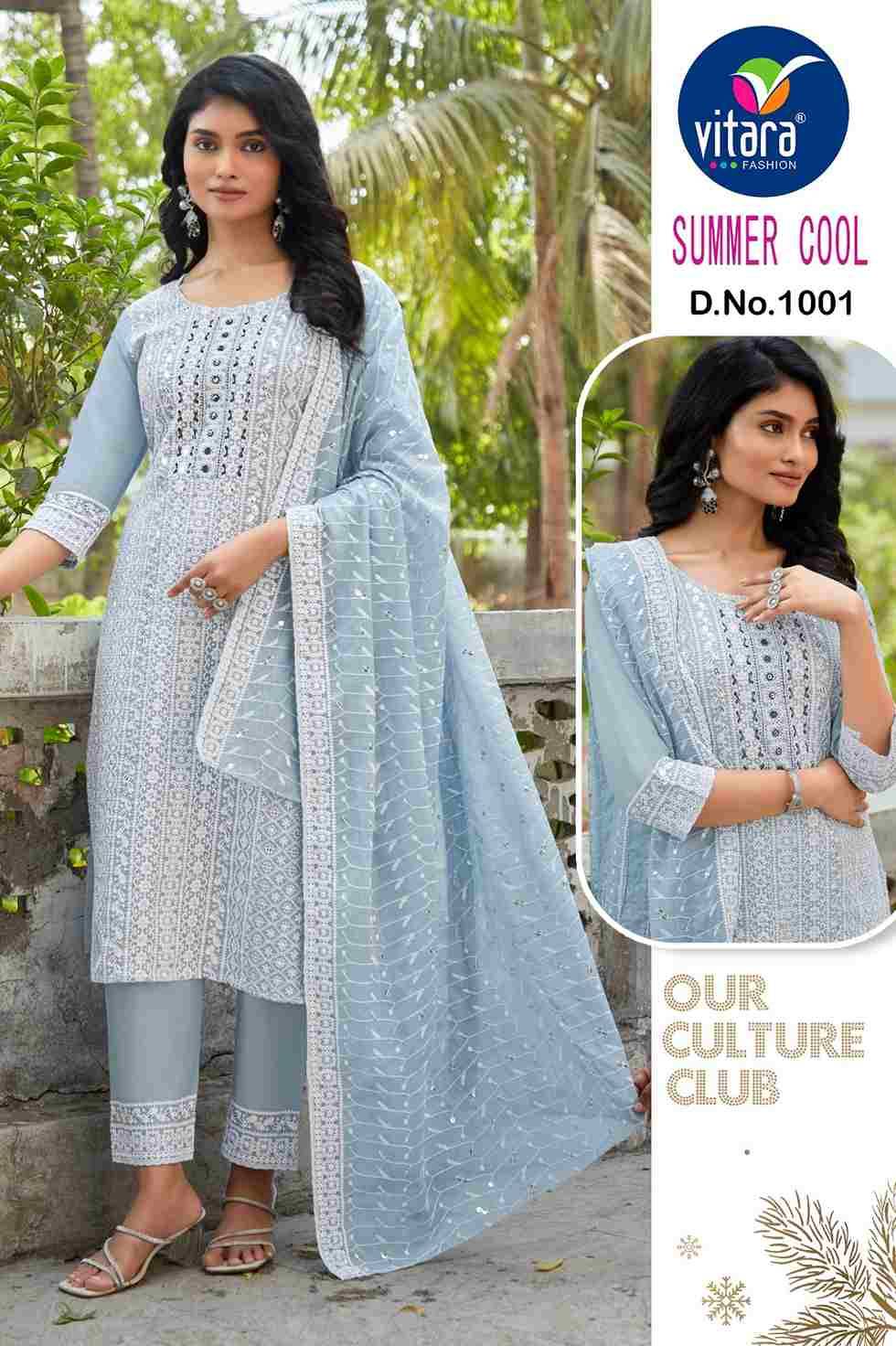 Summer Cool By Vitara 1001 To 1004 Series Beautiful Festive Suits Colorful Stylish Fancy Casual Wear & Ethnic Wear Cambric Cotton Dresses At Wholesale Price