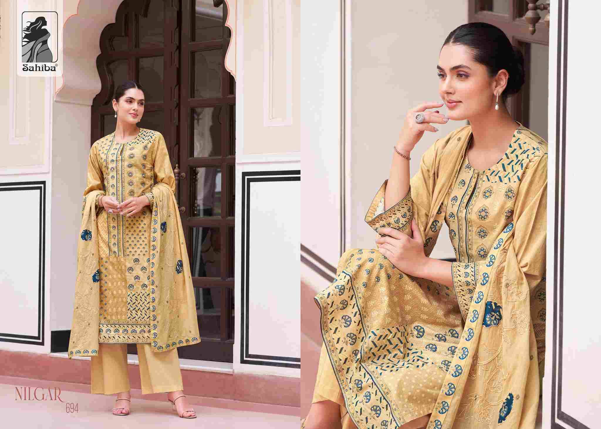 Nilgar By Sahiba Fabrics Beautiful Festive Suits Colorful Stylish Fancy Casual Wear & Ethnic Wear Premium Cotton Lawn Dresses At Wholesale Price