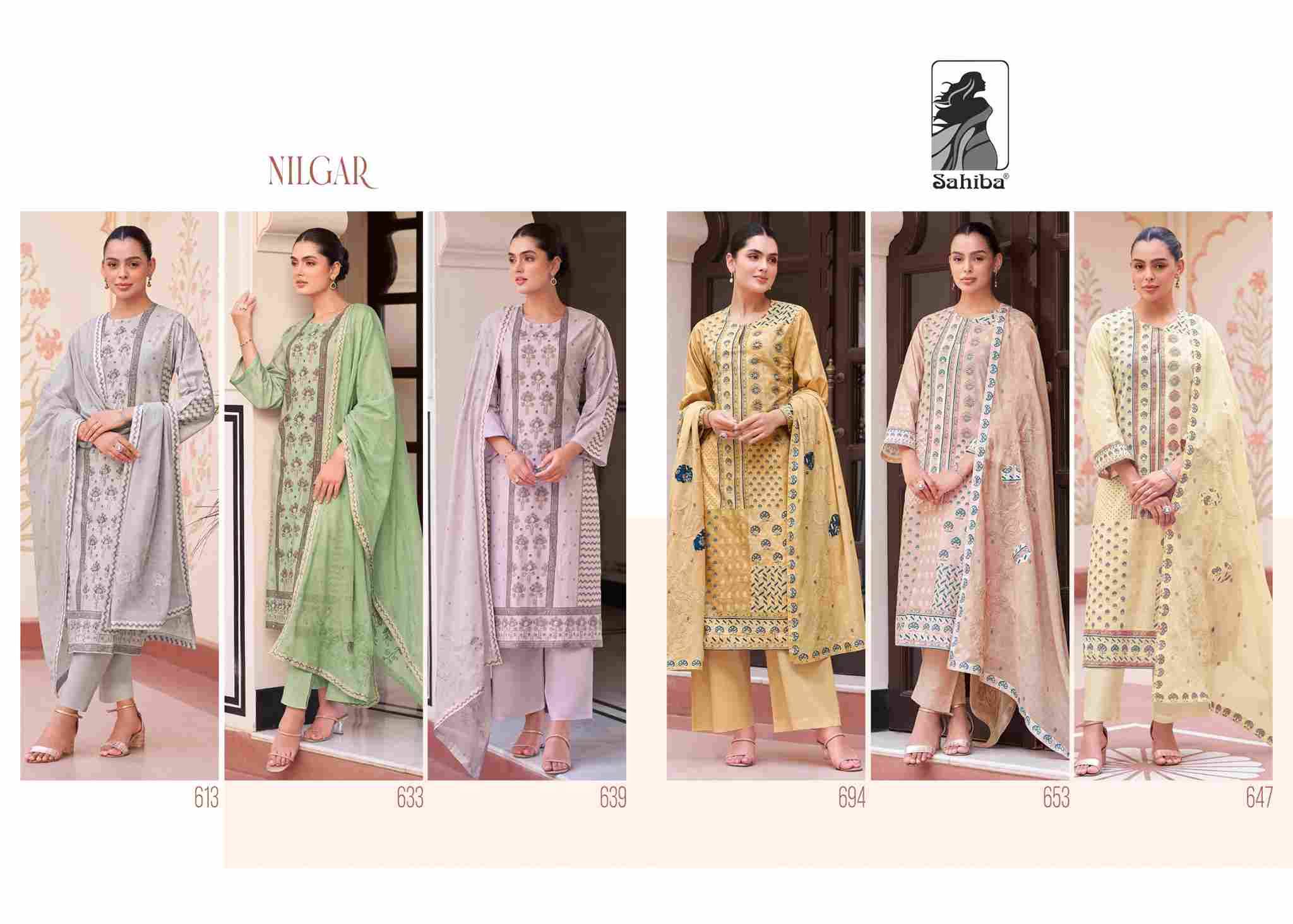 Nilgar By Sahiba Fabrics Beautiful Festive Suits Colorful Stylish Fancy Casual Wear & Ethnic Wear Premium Cotton Lawn Dresses At Wholesale Price