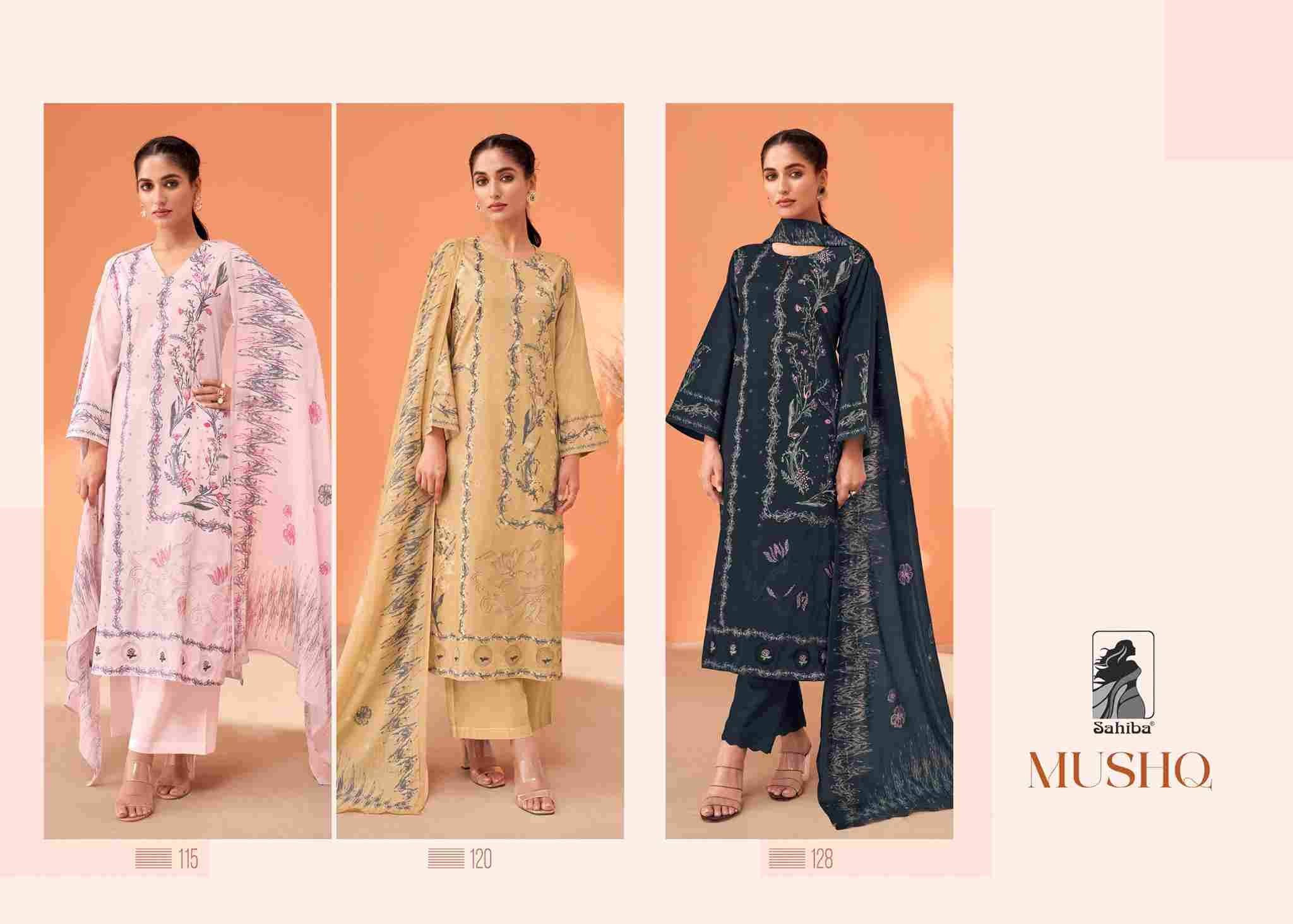 Mushq By Sahiba Fabrics Beautiful Festive Suits Colorful Stylish Fancy Casual Wear & Ethnic Wear Premium Cotton Lawn Dresses At Wholesale Price