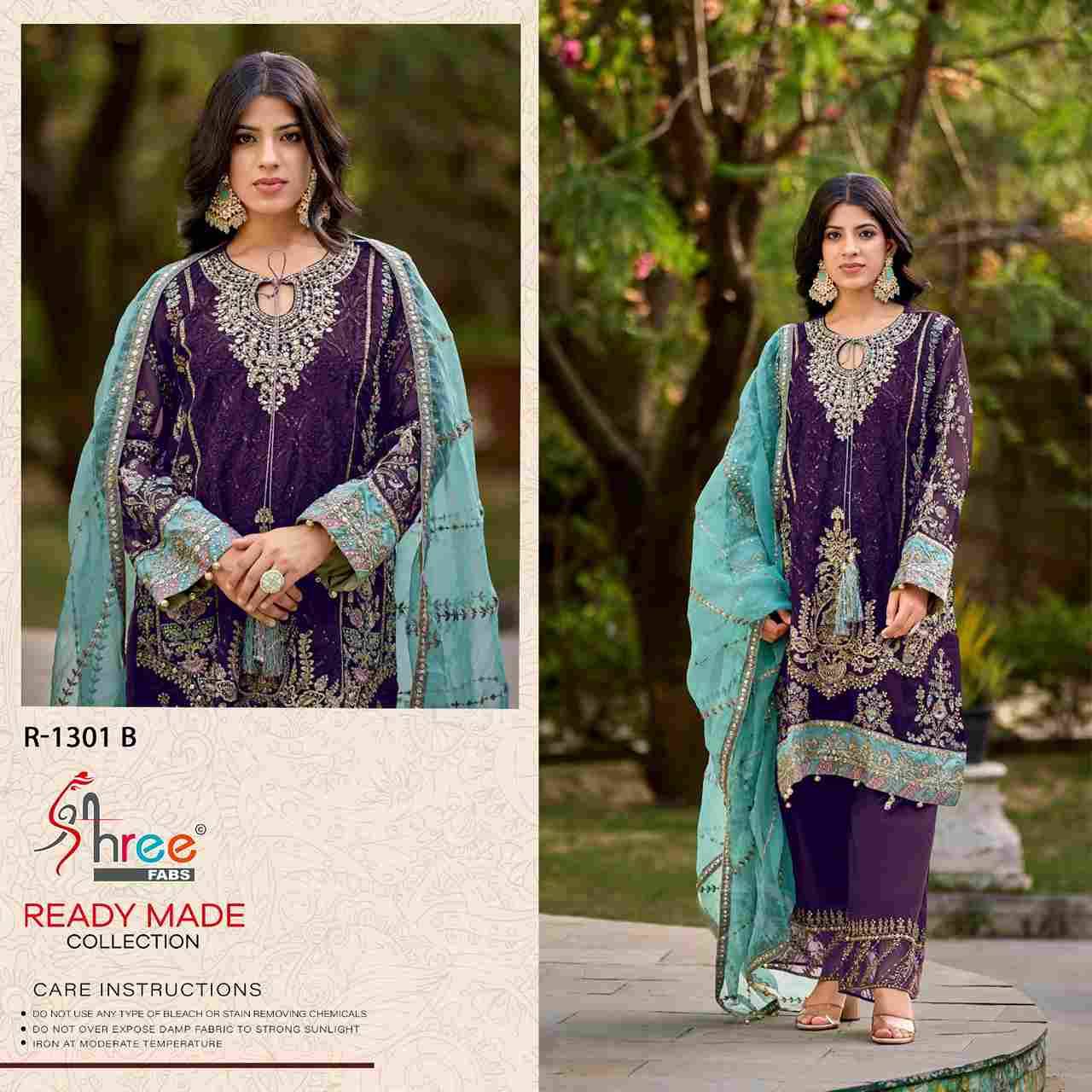 Shree Fabs Hit Design R-1301 Colours By Shree Fabs R-1301-A To R-1301-D Series Wholesale Designer Pakistani Suits Collection Beautiful Stylish Fancy Colorful Party Wear & Occasional Wear Organza Dresses At Wholesale Price