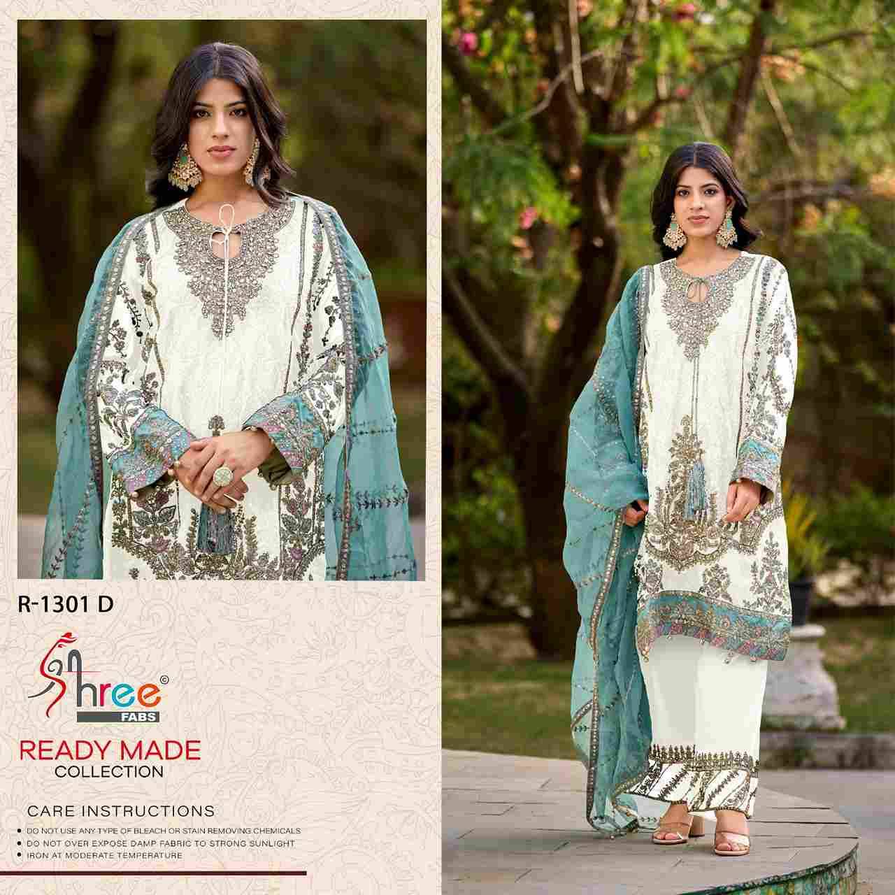 Shree Fabs Hit Design R-1301 Colours By Shree Fabs R-1301-A To R-1301-D Series Wholesale Designer Pakistani Suits Collection Beautiful Stylish Fancy Colorful Party Wear & Occasional Wear Organza Dresses At Wholesale Price