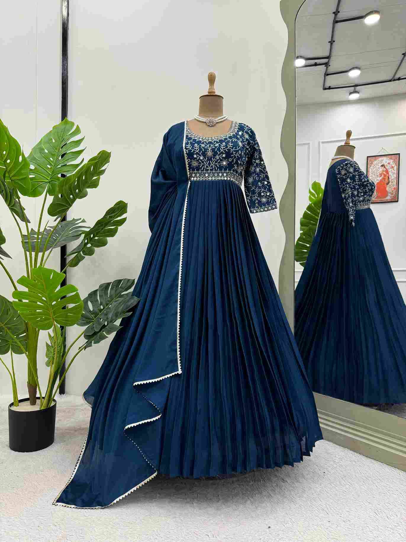 5724 By Fashid Wholesale 01 To 03 Series Designer Stylish Fancy Colorful Beautiful Party Wear & Ethnic Wear Collection Chinnon Silk Gowns With Bottom At Wholesale Price