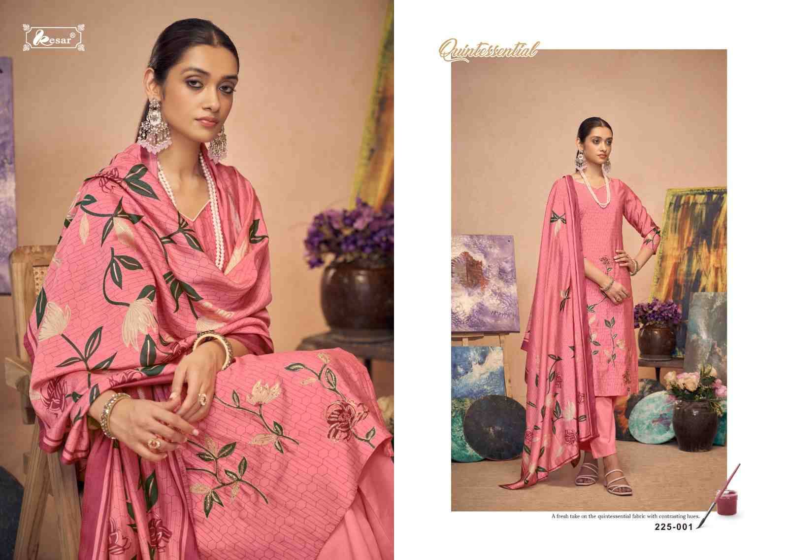 Shanaya Vol-2 Nx By Kesar 225-001 To 225-004 Series Indian Traditional Wear Collection Beautiful Stylish Fancy Colorful Party Wear & Occasional Wear Pure Muslin Viscose Sarees At Wholesale Price