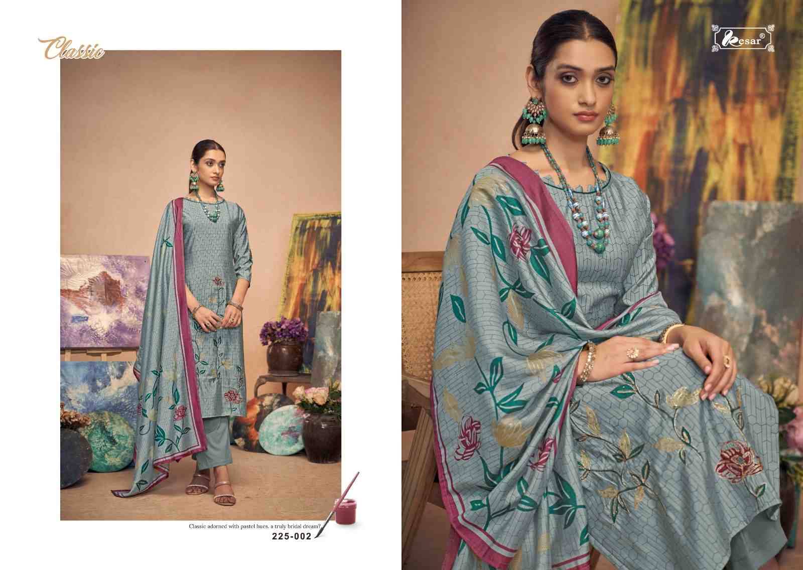 Shanaya Vol-2 Nx By Kesar 225-001 To 225-004 Series Indian Traditional Wear Collection Beautiful Stylish Fancy Colorful Party Wear & Occasional Wear Pure Muslin Viscose Sarees At Wholesale Price