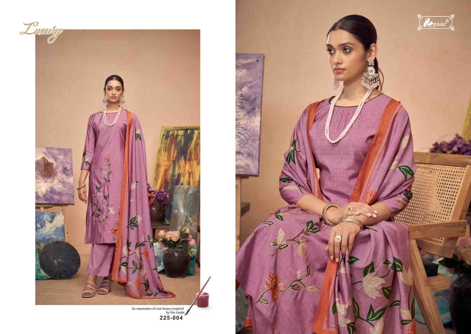 Shanaya Vol-2 Nx By Kesar 225-001 To 225-004 Series Indian Traditional Wear Collection Beautiful Stylish Fancy Colorful Party Wear & Occasional Wear Pure Muslin Viscose Sarees At Wholesale Price