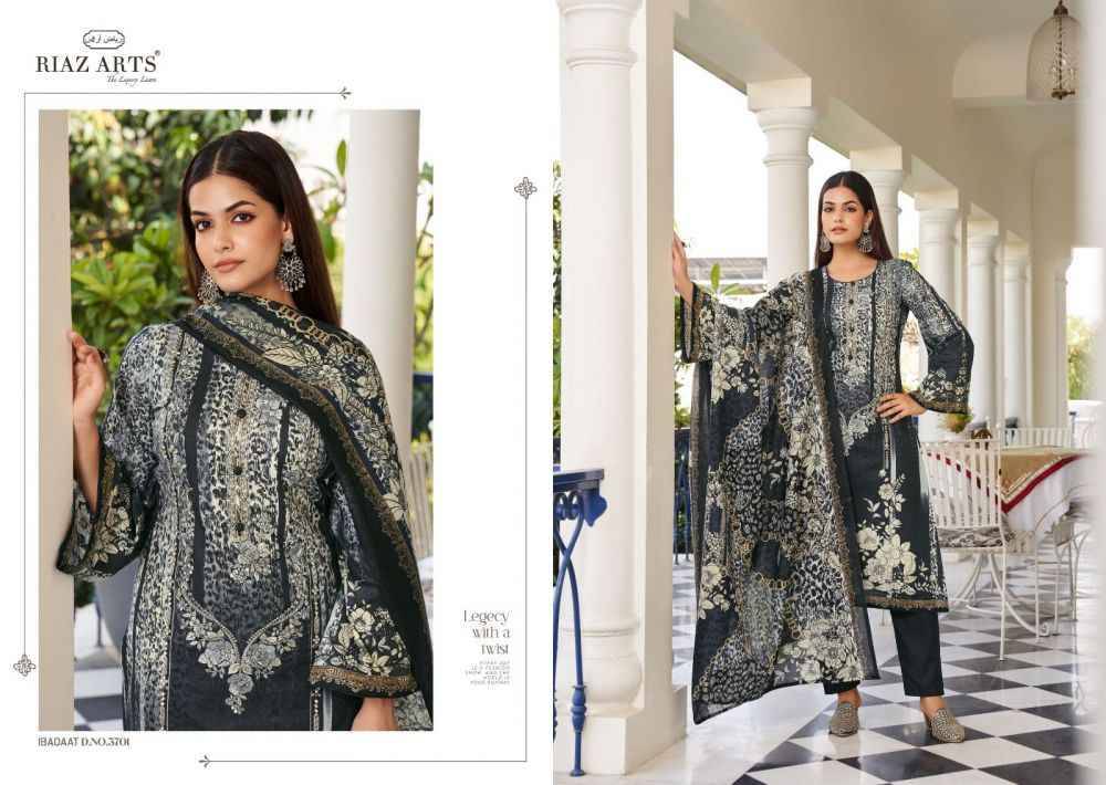 Ibadaat By Riaz Arts 3701 To 3705 Series Designer Pakistani Suits Collection Beautiful Stylish Fancy Colorful Party Wear & Occasional Wear Pure Lawn Cambric With Embroidered Dresses At Wholesale Price