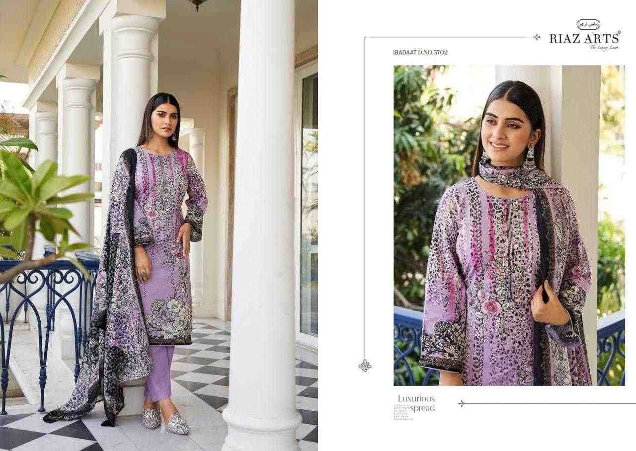 Ibadaat By Riaz Arts 3701 To 3705 Series Designer Pakistani Suits Collection Beautiful Stylish Fancy Colorful Party Wear & Occasional Wear Pure Lawn Cambric With Embroidered Dresses At Wholesale Price