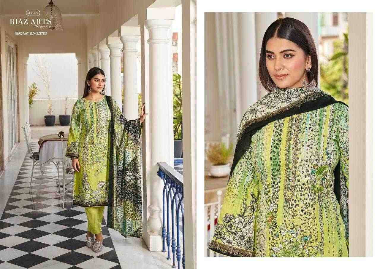 Ibadaat By Riaz Arts 3701 To 3705 Series Designer Pakistani Suits Collection Beautiful Stylish Fancy Colorful Party Wear & Occasional Wear Pure Lawn Cambric With Embroidered Dresses At Wholesale Price