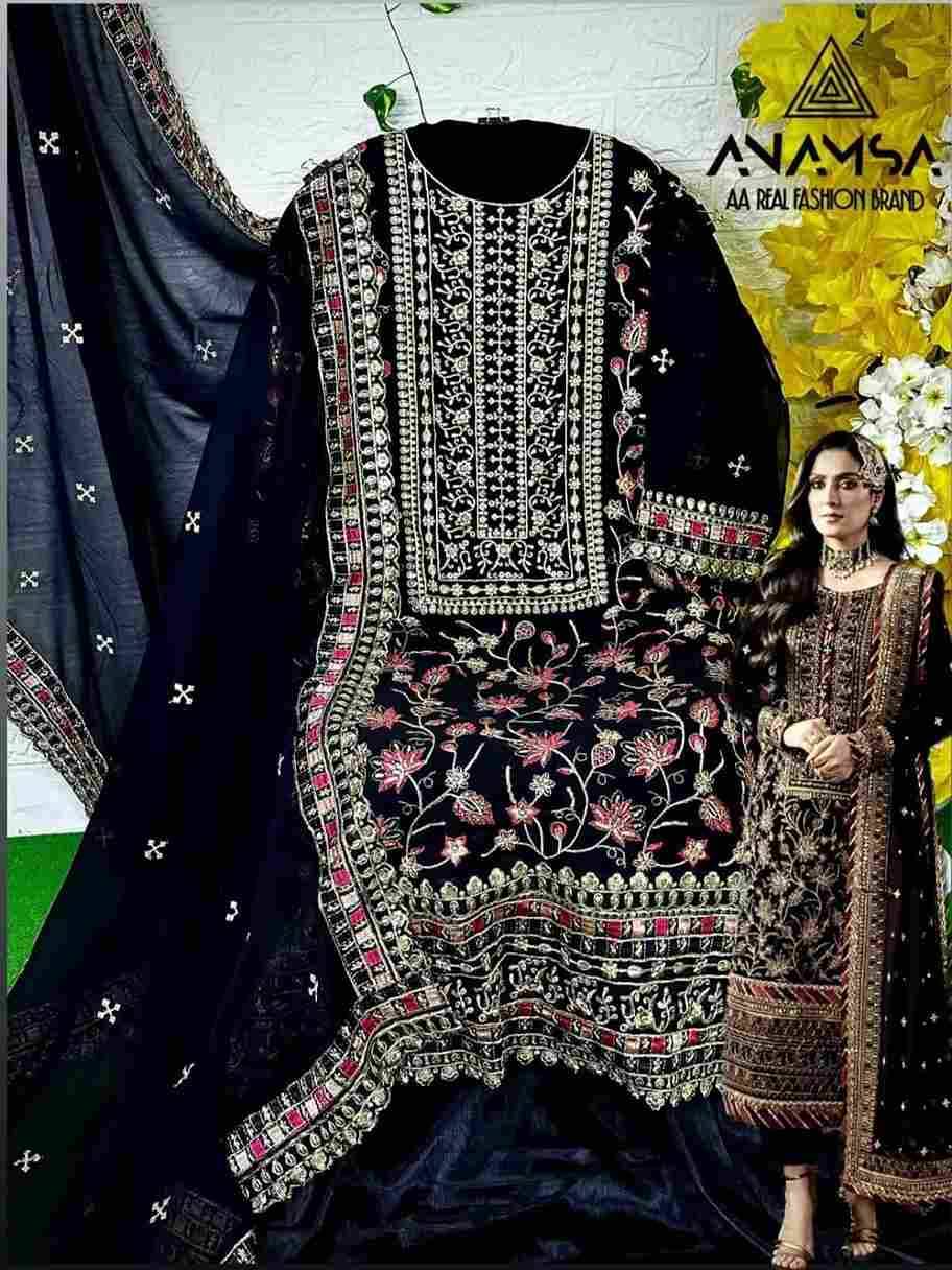 Anamsa Hit Design 281 By Fashid Wholesale Beautiful Pakistani Suits Colorful Stylish Fancy Casual Wear & Ethnic Wear Pure Faux Georgette Embroidered Dresses At Wholesale Price