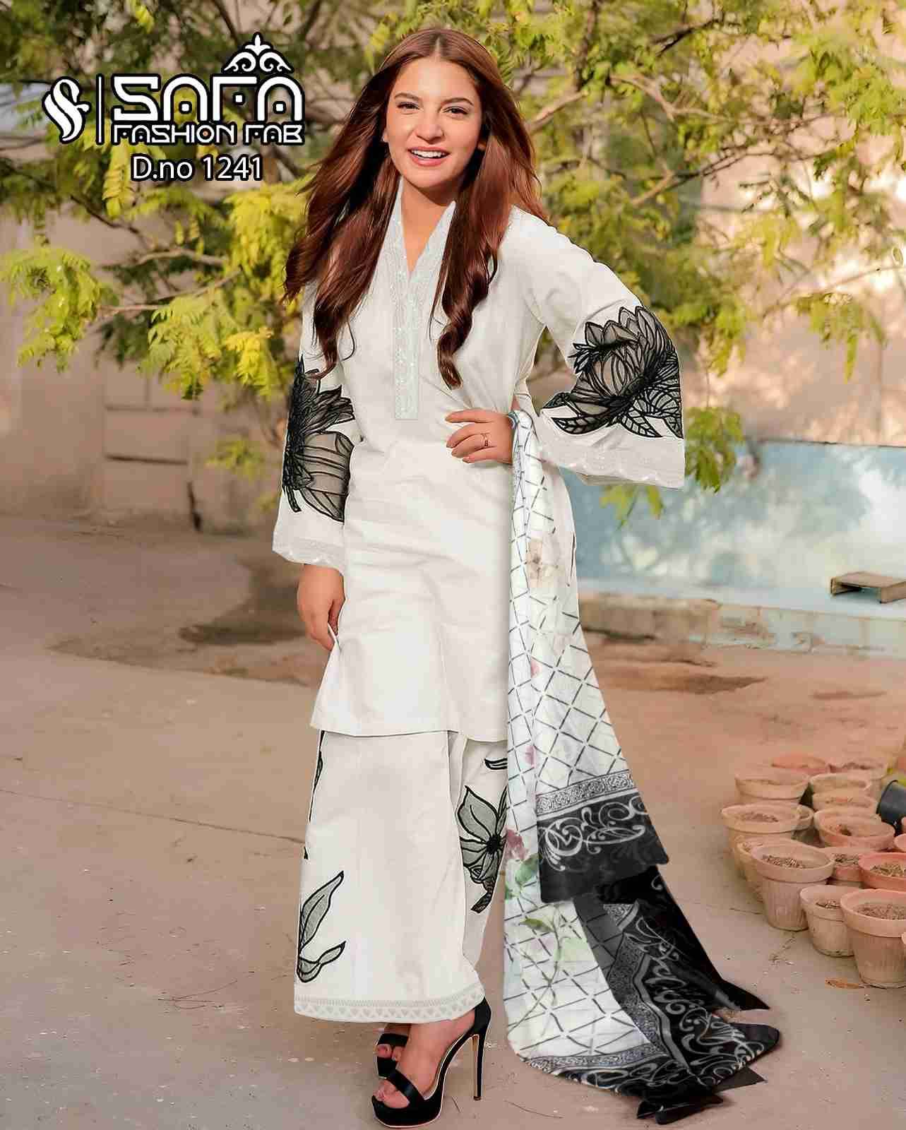 Safa 1241 Colours By Safa Fashion 1241-A To 1241-C Series Beautiful Pakistani Suits Colorful Stylish Fancy Casual Wear & Ethnic Wear Fancy Embroidered Dresses At Wholesale Price