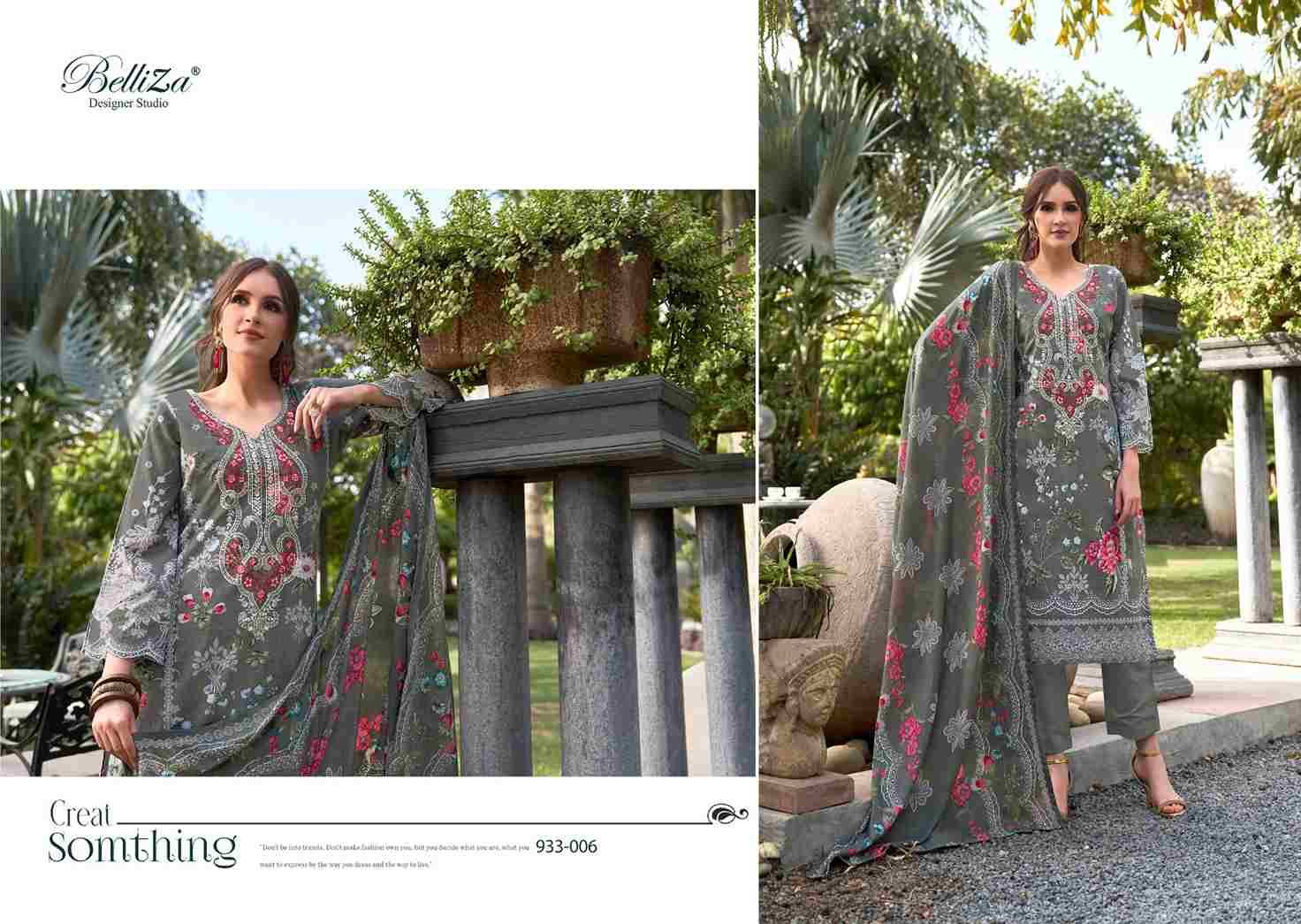 Naira Vol-58 By Belliza 933-001 To 933-008 Series Beautiful Festive Suits Stylish Fancy Colorful Casual Wear & Ethnic Wear Pure Cotton Print Dresses At Wholesale Price