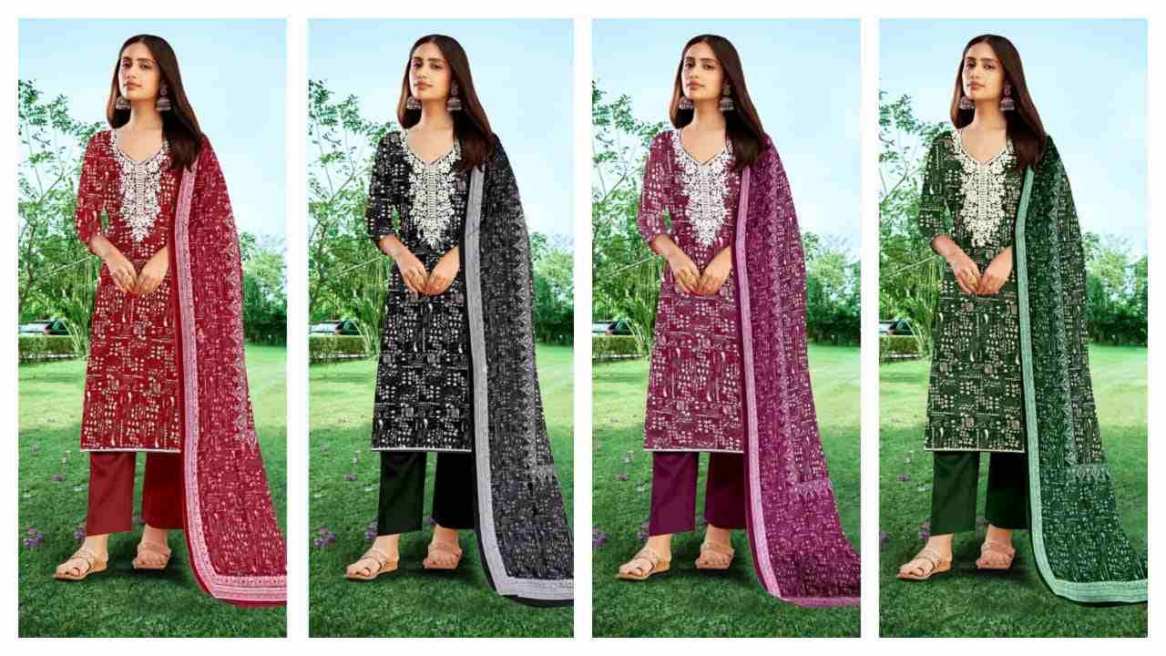 Jasmine By Azara 1025-A To 1025-D Series Beautiful Festive Suits Stylish Fancy Colorful Casual Wear & Ethnic Wear Jam Cotton Print Dresses At Wholesale Price