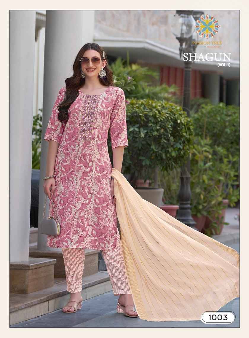 Shagun Vol-1 By Passion Tree 1001 To 1008 Series Beautiful Festive Suits Stylish Fancy Colorful Party Wear & Occasional Wear Rayon Foil Dresses At Wholesale Price