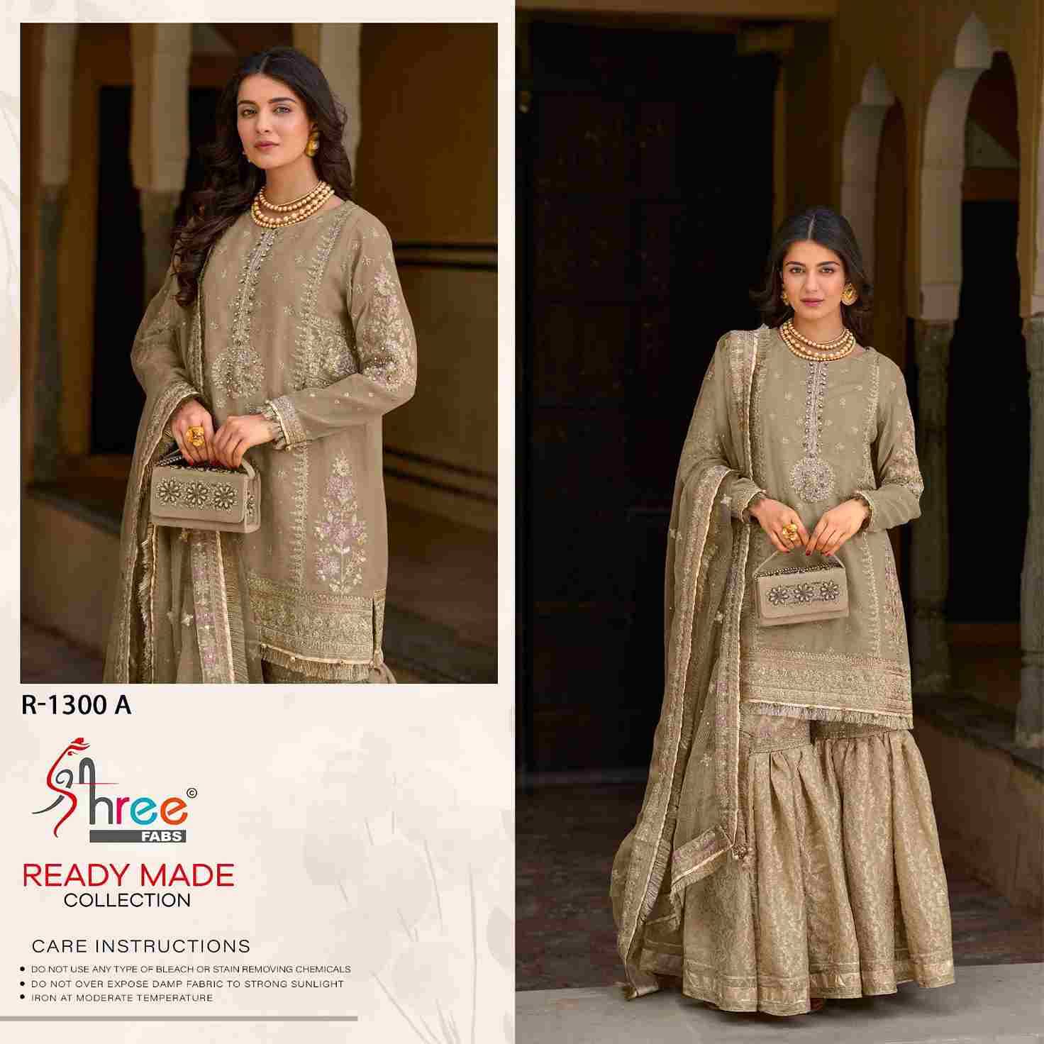 Shree Fabs Hit Design R-1300 Colours By Shree Fabs R-1300-A To R-1300-D Series Beautiful Pakistani Suits Stylish Fancy Colorful Party Wear & Occasional Wear Organza Embroidered Dresses At Wholesale Price