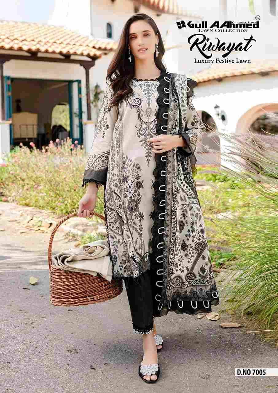 Riwayat Vol-7 By Gull Aahmed 7001 To 7006 Series Beautiful Festive Suits Stylish Fancy Colorful Casual Wear & Ethnic Wear Pure Lawn Embroidered Dresses At Wholesale Price