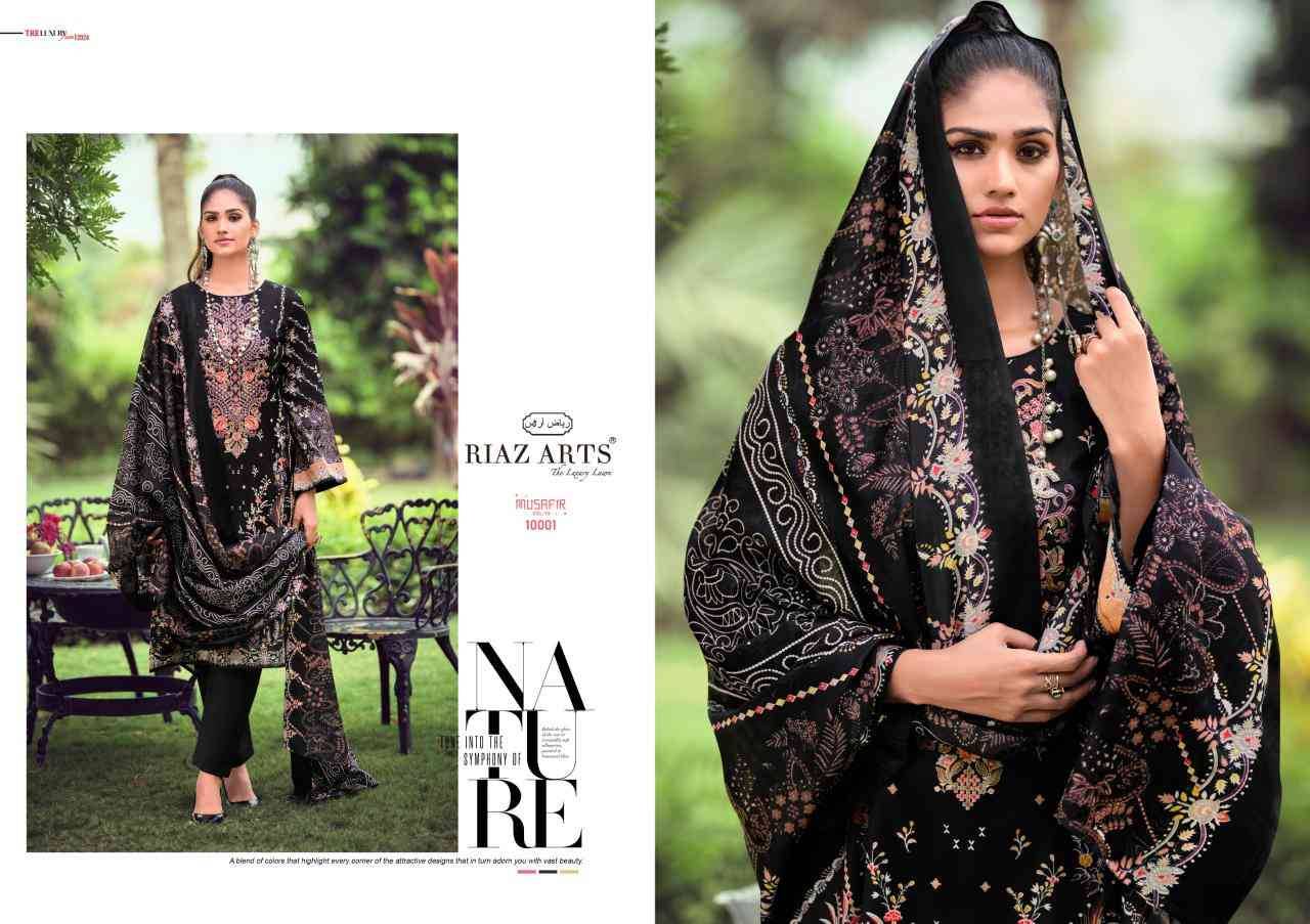 Musafir Vol-10 By Riaz Arts 10001 To 10008 Series Wholesale Designer Pakistani Suits Collection Beautiful Stylish Fancy Colorful Party Wear & Occasional Wear Pure Lawn Print With Embroidered Dresses At Wholesale Price