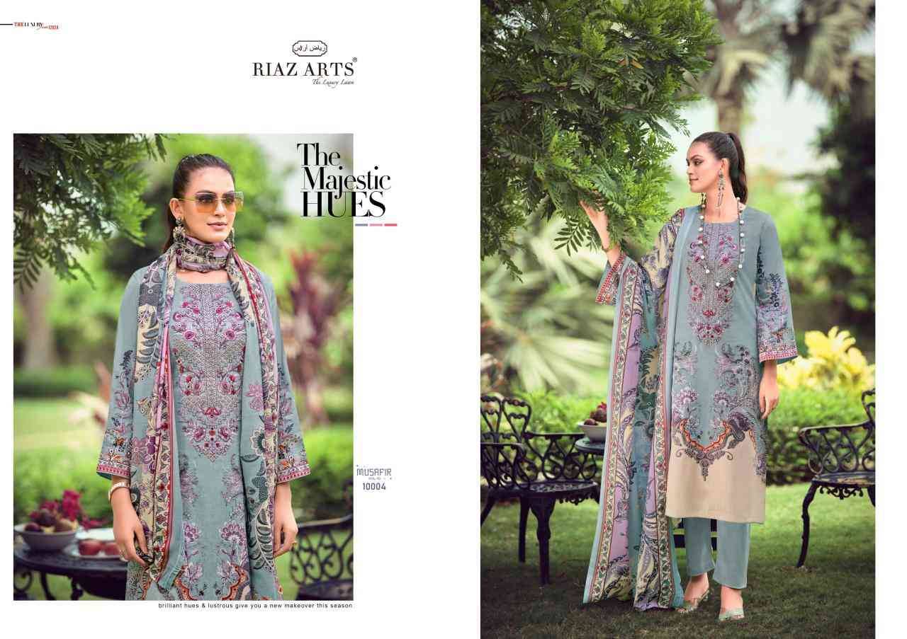 Musafir Vol-10 By Riaz Arts 10001 To 10008 Series Wholesale Designer Pakistani Suits Collection Beautiful Stylish Fancy Colorful Party Wear & Occasional Wear Pure Lawn Print With Embroidered Dresses At Wholesale Price