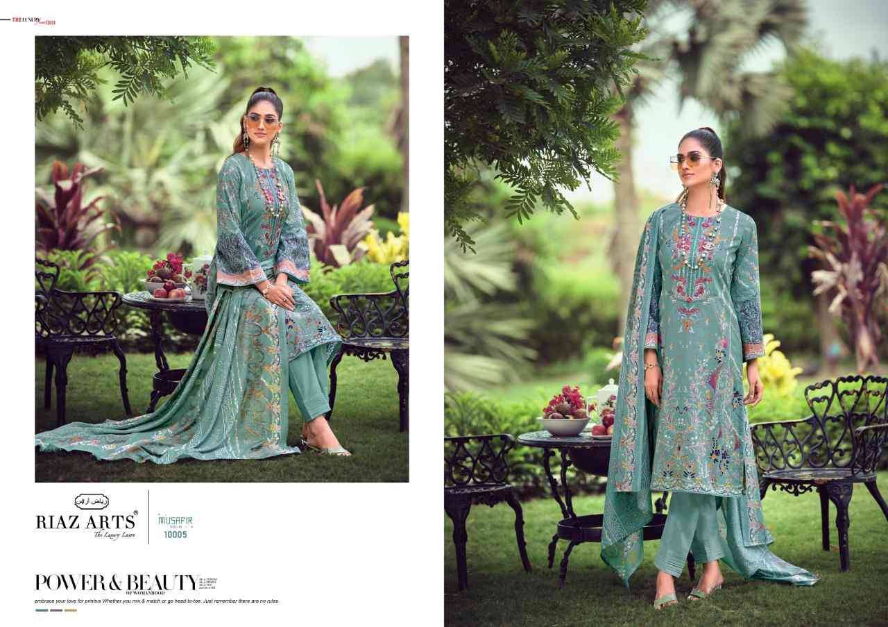 Musafir Vol-10 By Riaz Arts 10001 To 10008 Series Wholesale Designer Pakistani Suits Collection Beautiful Stylish Fancy Colorful Party Wear & Occasional Wear Pure Lawn Print With Embroidered Dresses At Wholesale Price