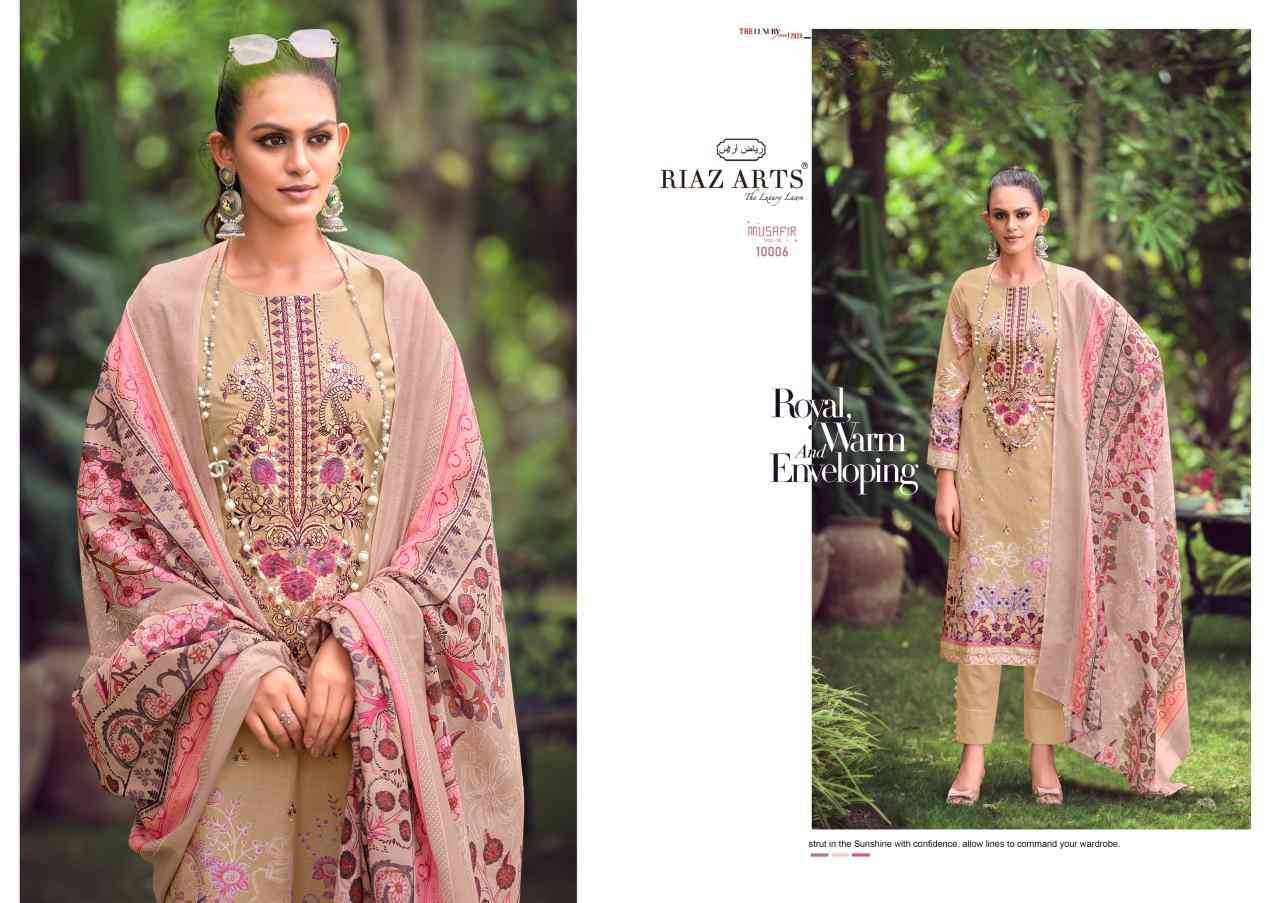 Musafir Vol-10 By Riaz Arts 10001 To 10008 Series Wholesale Designer Pakistani Suits Collection Beautiful Stylish Fancy Colorful Party Wear & Occasional Wear Pure Lawn Print With Embroidered Dresses At Wholesale Price